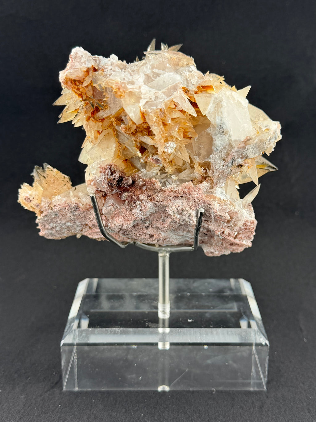 Black Tip Calcite Cluster – Leiping Mine, Hunan, China