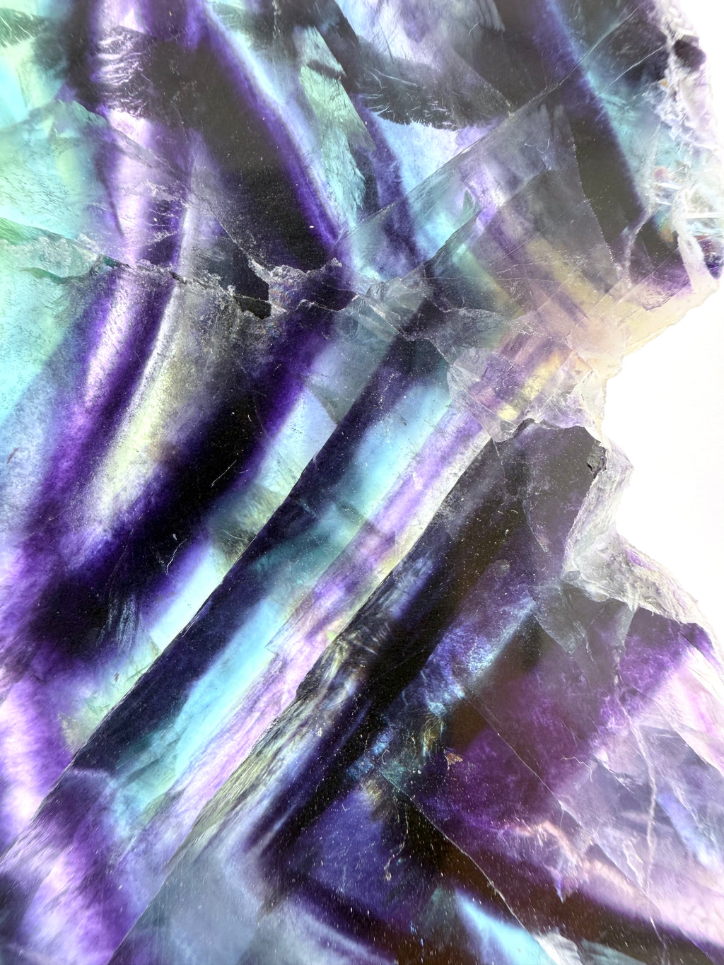 Rainbow Fluorite Slice