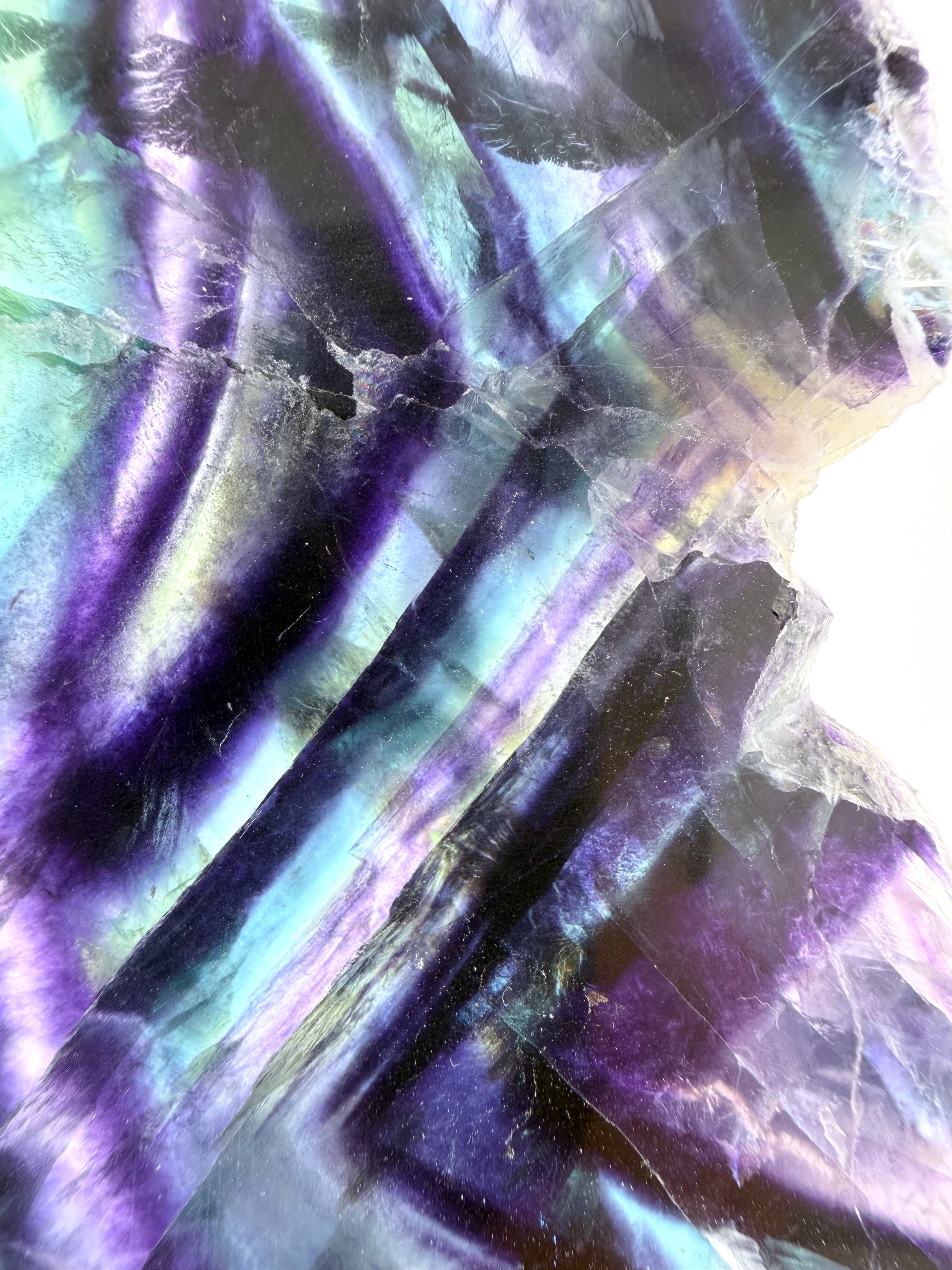 Rainbow Fluorite Slice