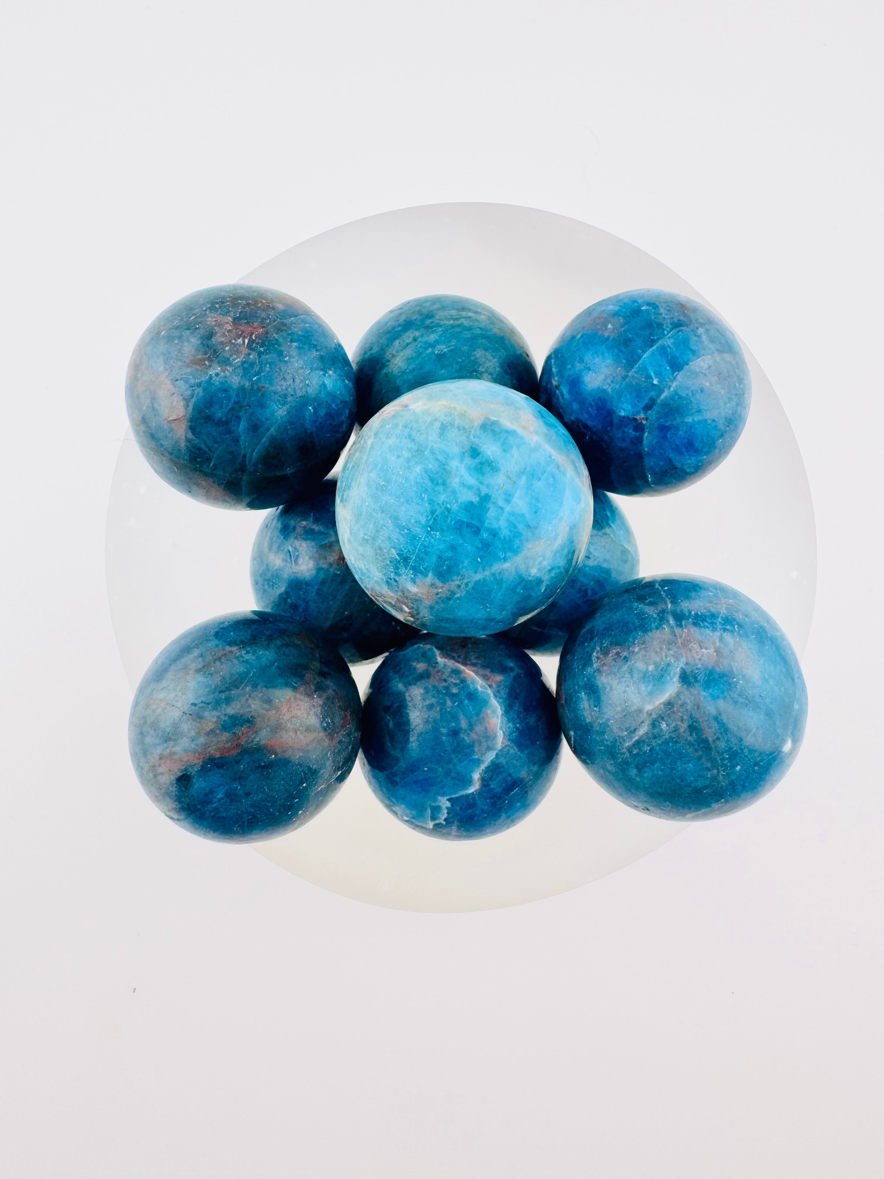 Blue Apatite Mini Spheres