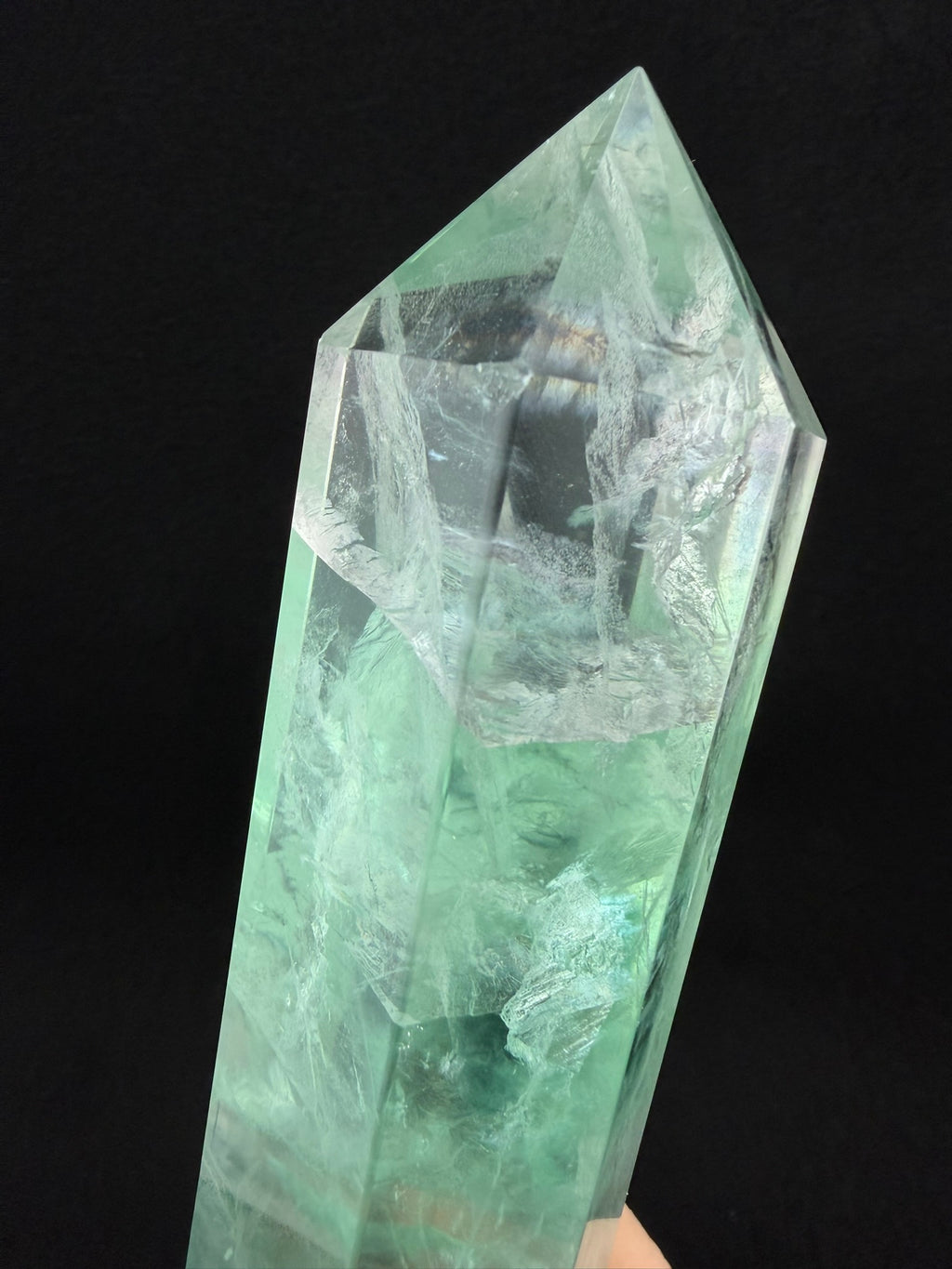 Green and Lavendar Fluorite obelisk
