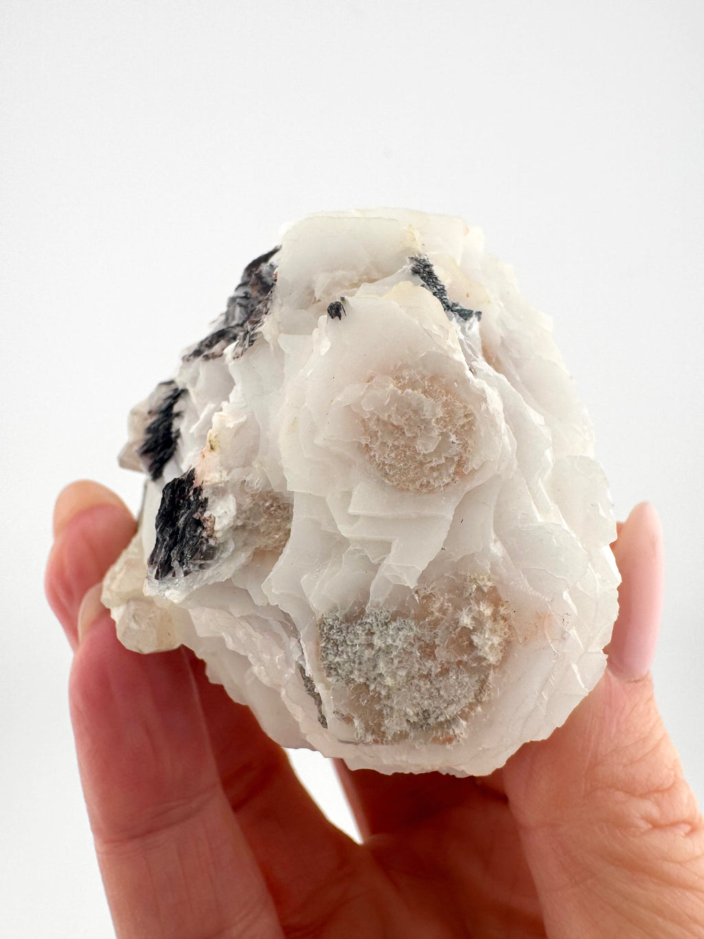 Pink 1000 Layer Calcite with Quartz and Specularite