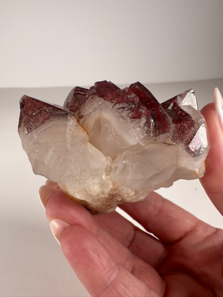 Hematite-Stained Quartz Cluster