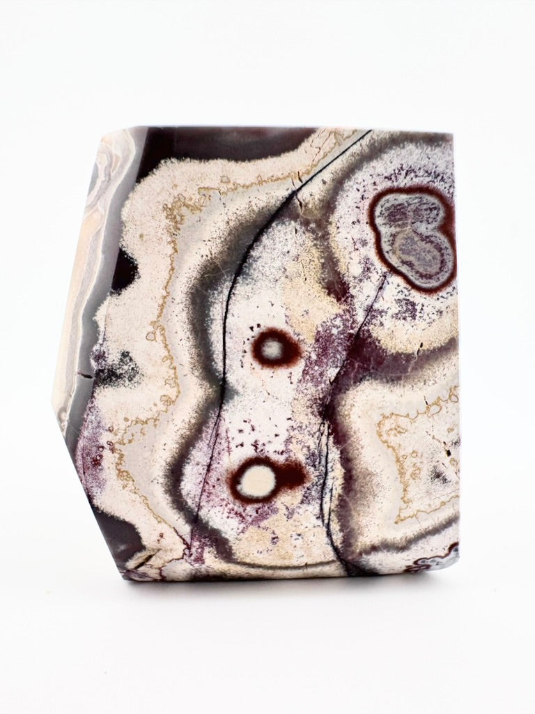 Red Mexico Lace Agate with Quartz Freeform