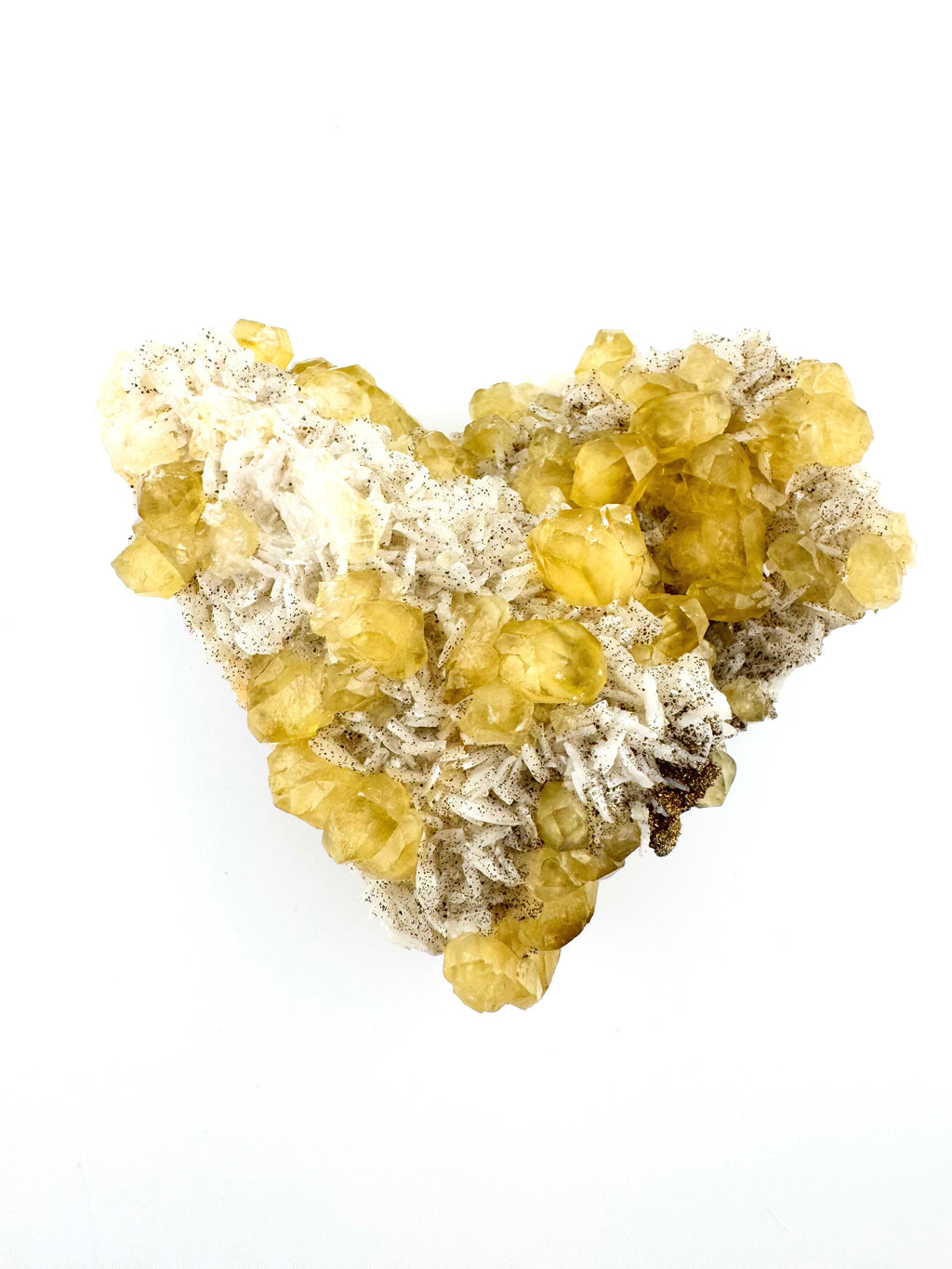 Yellow Benz Calcite with Dolomite and Pyrite