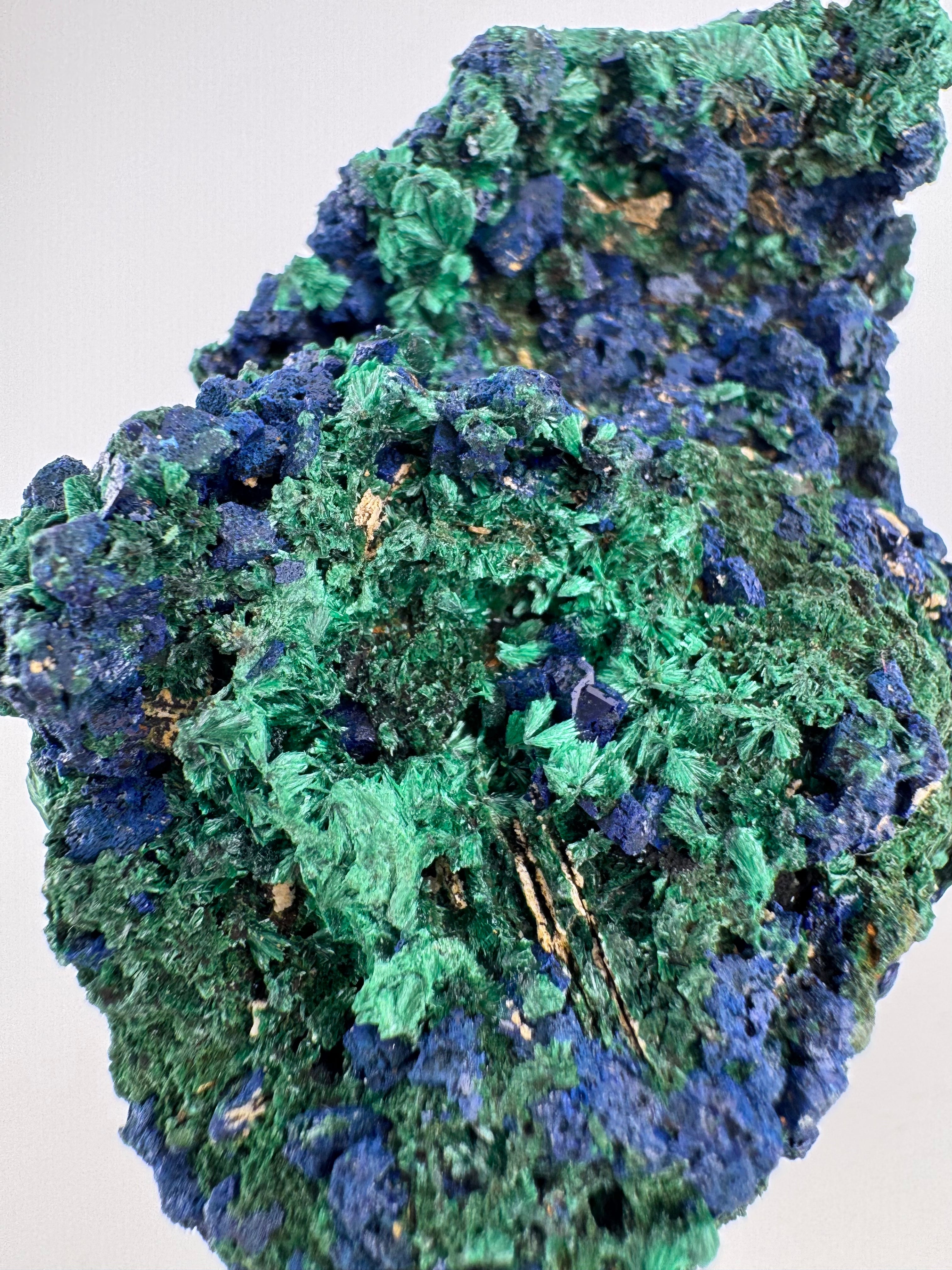 Azurite with Malachite