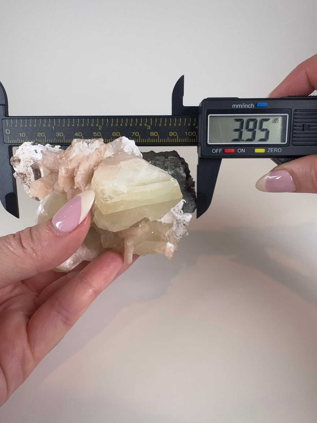 Green Apophyllite with Peach Stilbite