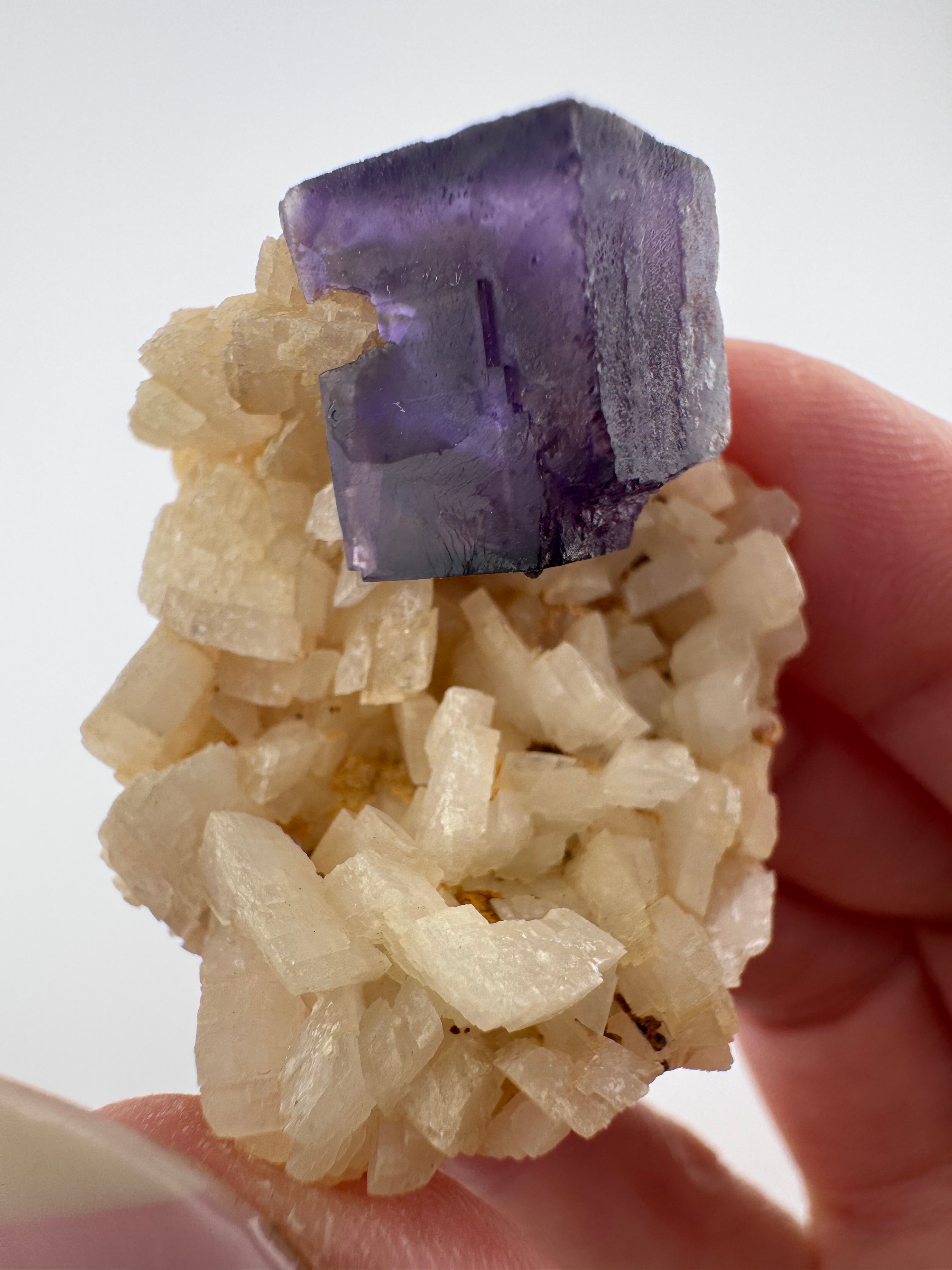 Purple Step Fluorite with Dolomite from Pakistan