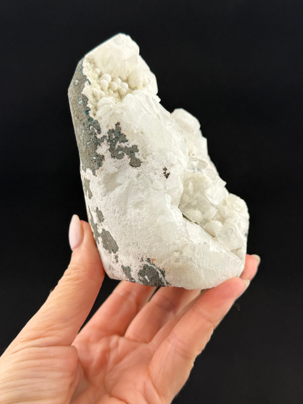 White Thomsonite with Clear Apophyllite – Jalgaon District, India