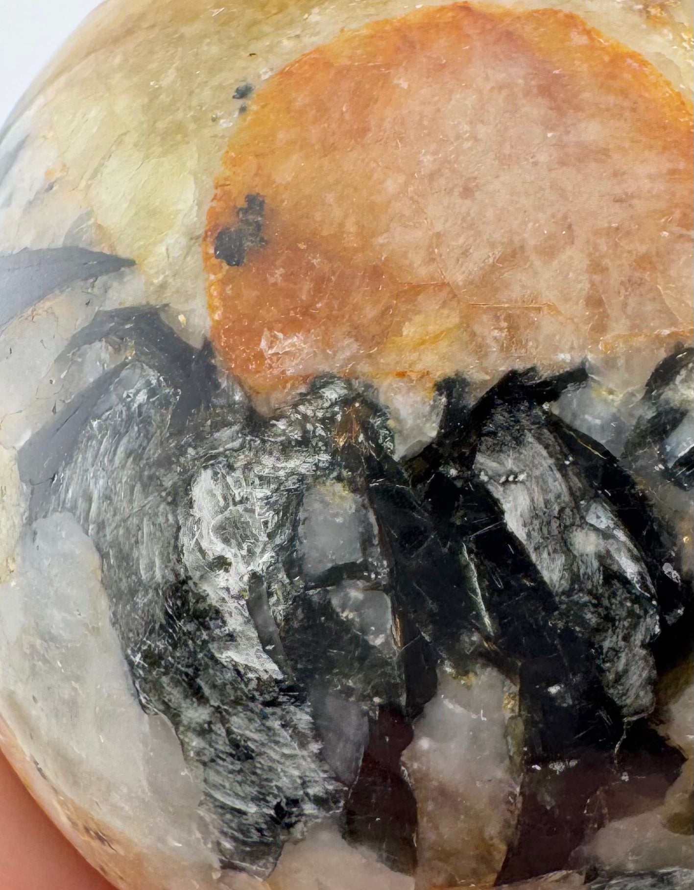 Golden Tourmaline Matrix Sphere