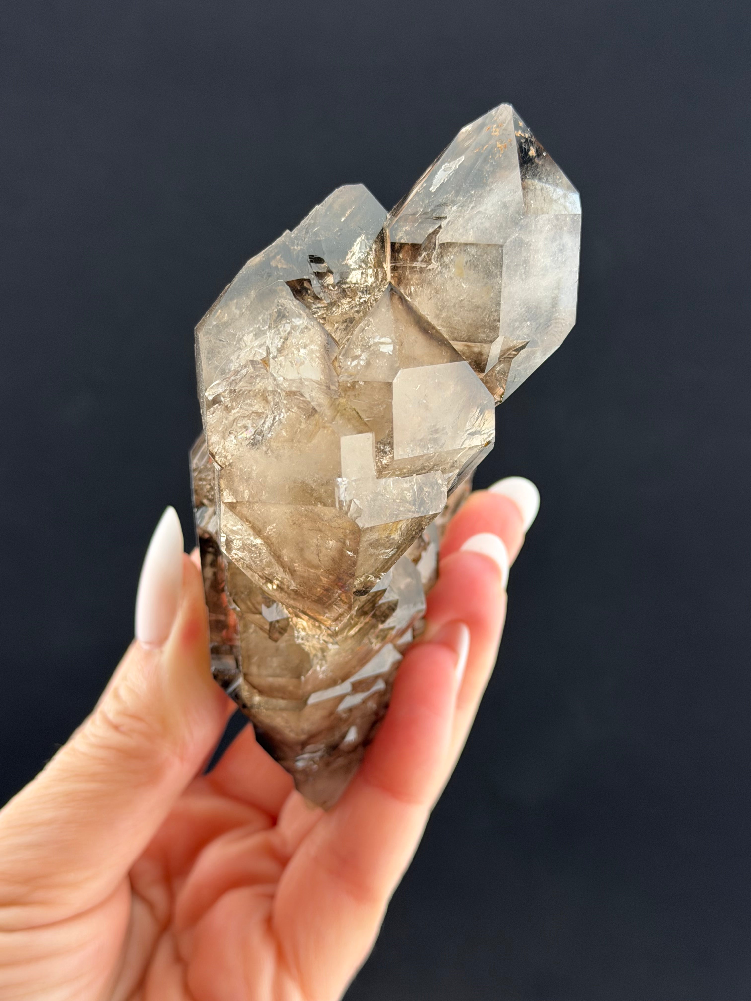 Smoky Elestial Quartz, Minas Gerais, Brazil