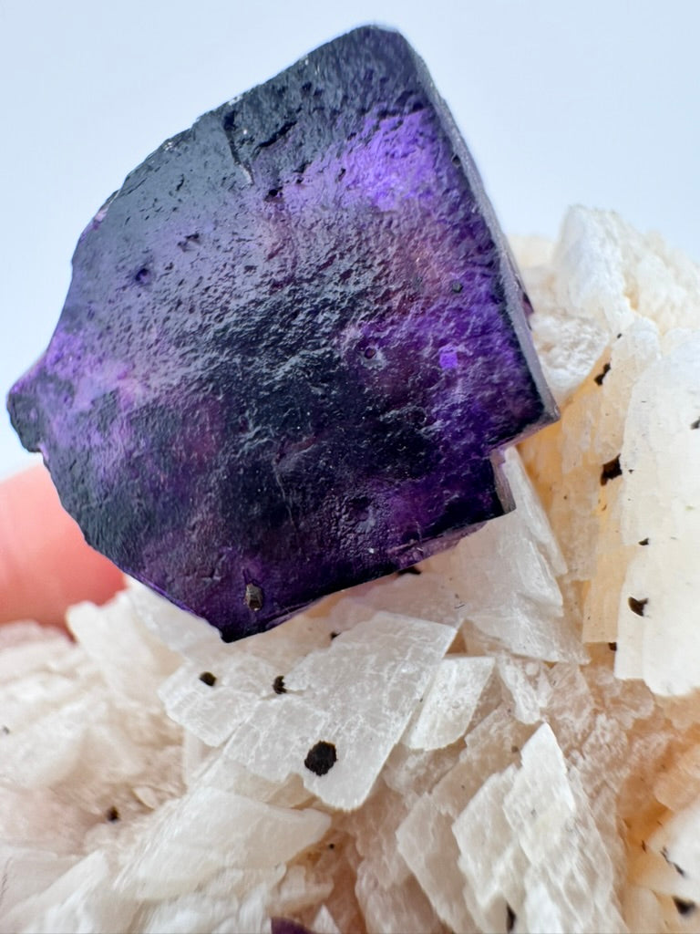Purple Step Fluorite with Dolomite from Pakistan