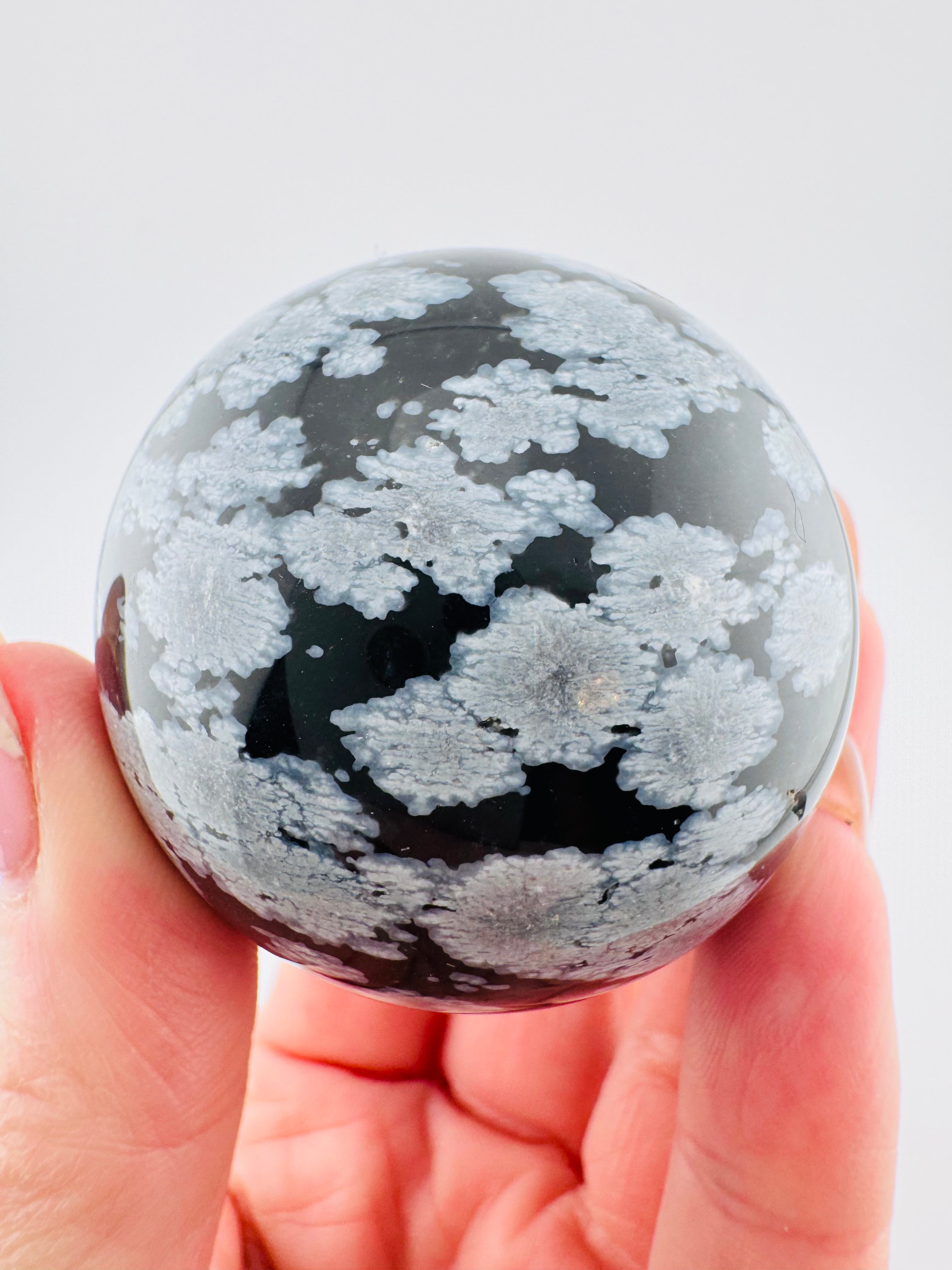 Snowflake Obsidian Sphere