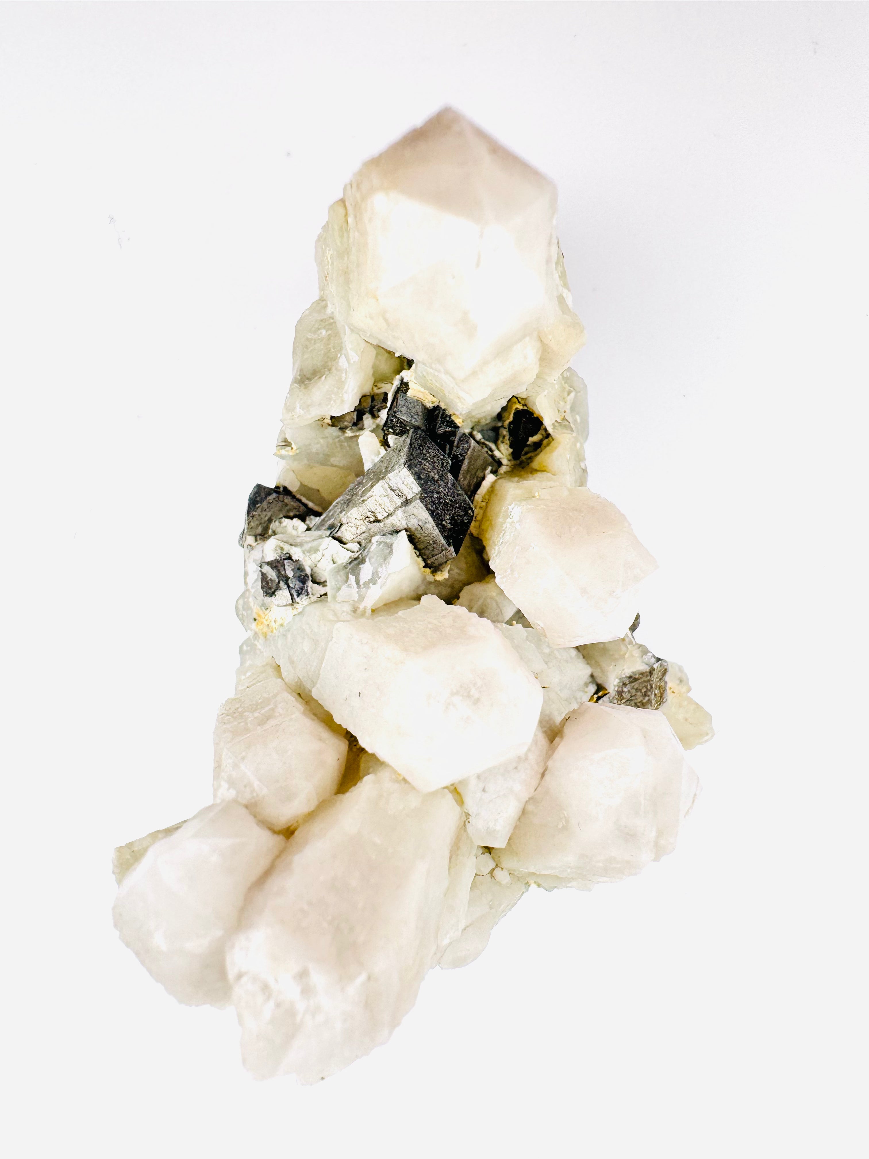 Candle Quartz with Arsenopyrite