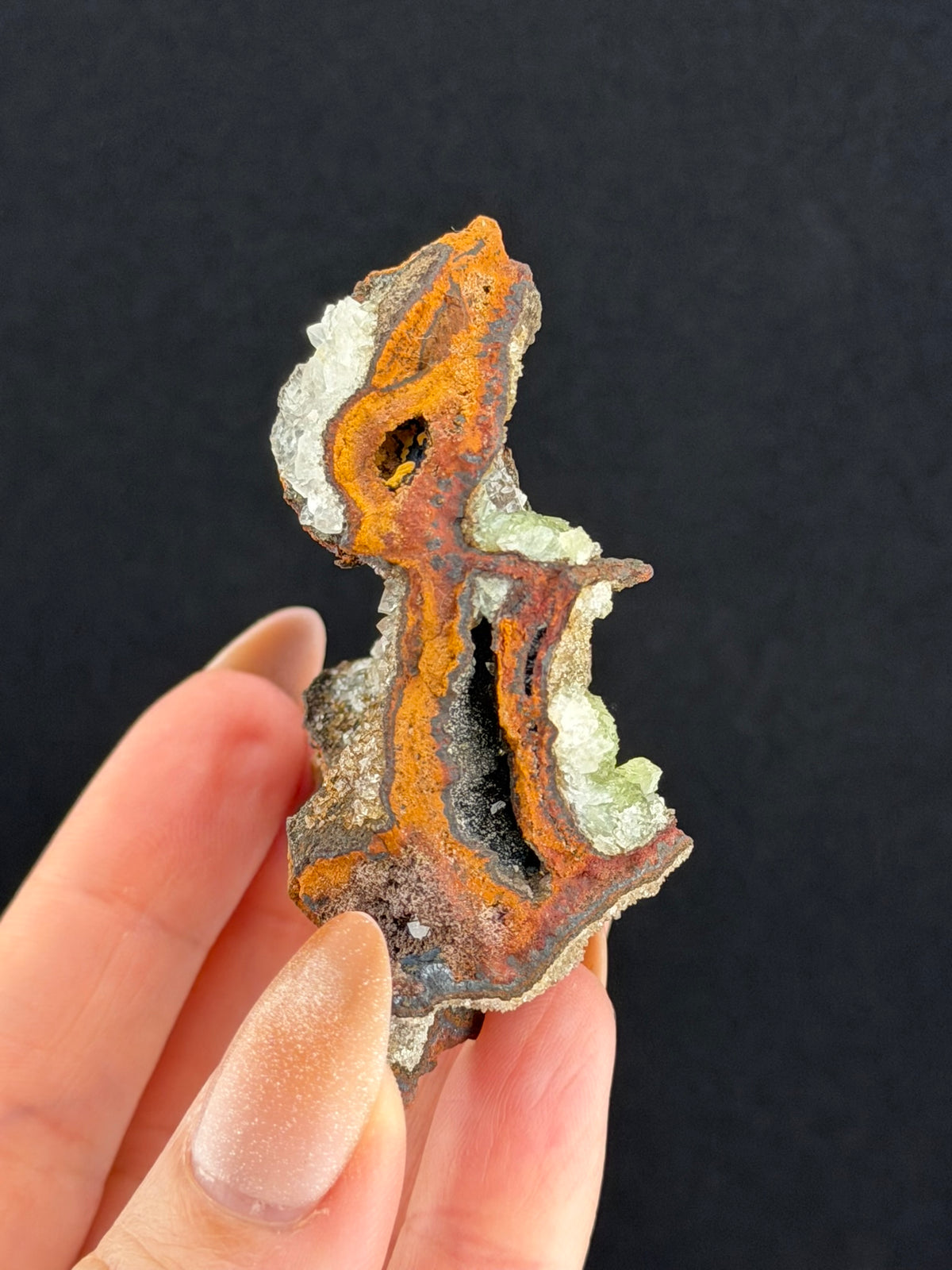 Adamite & Calcite on Limonite, Durango, Mexico