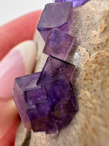 Purple Step Fluorite with Dolomite from Pakistan