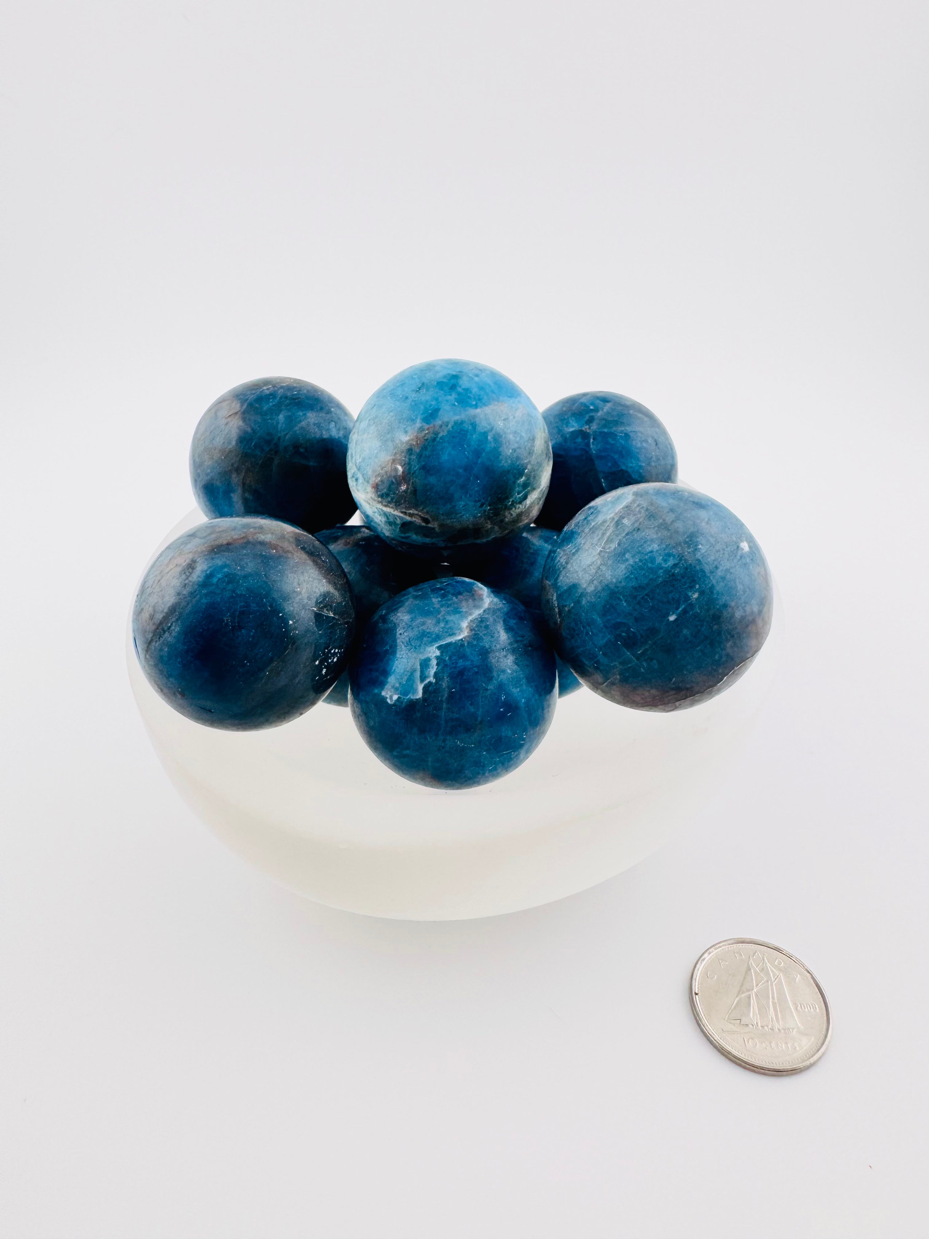 Blue Apatite Mini Spheres