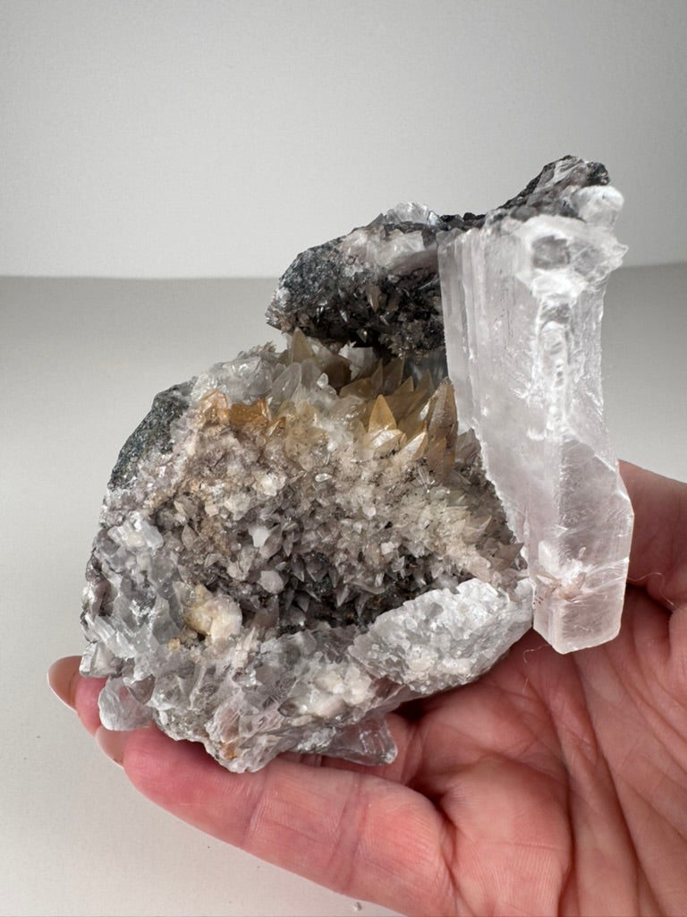 Selenite and Dog Tooth Calcite