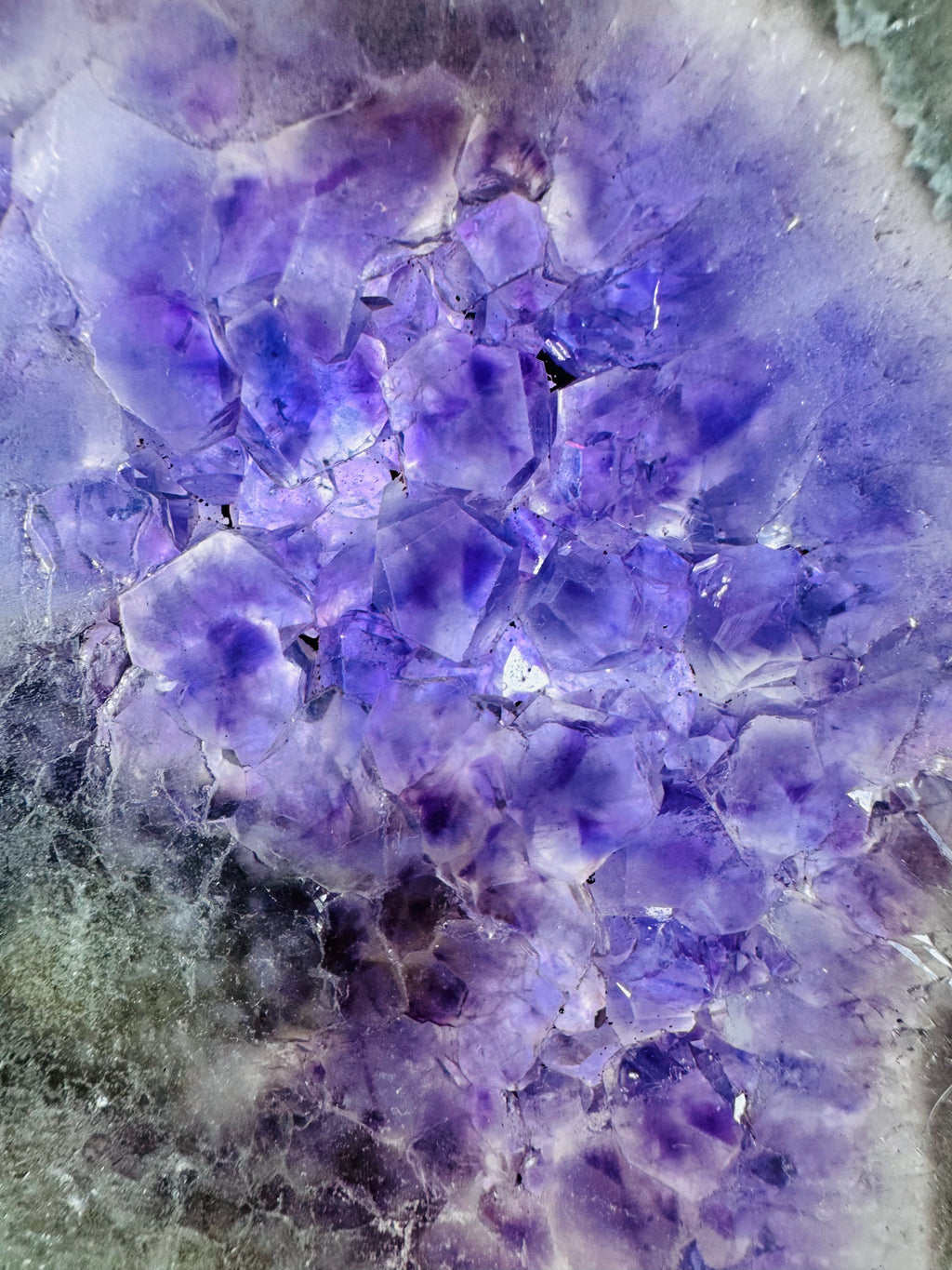 Agate-Framed Amethyst on Custom Stand from Brazil