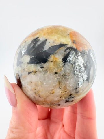 Golden Tourmaline Matrix Sphere