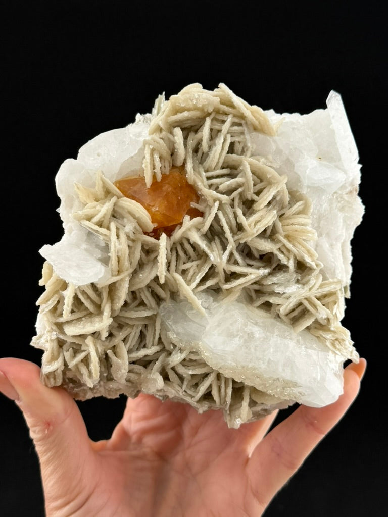 Aquamarine, Scheelite and Muscovite, Sichuan, China