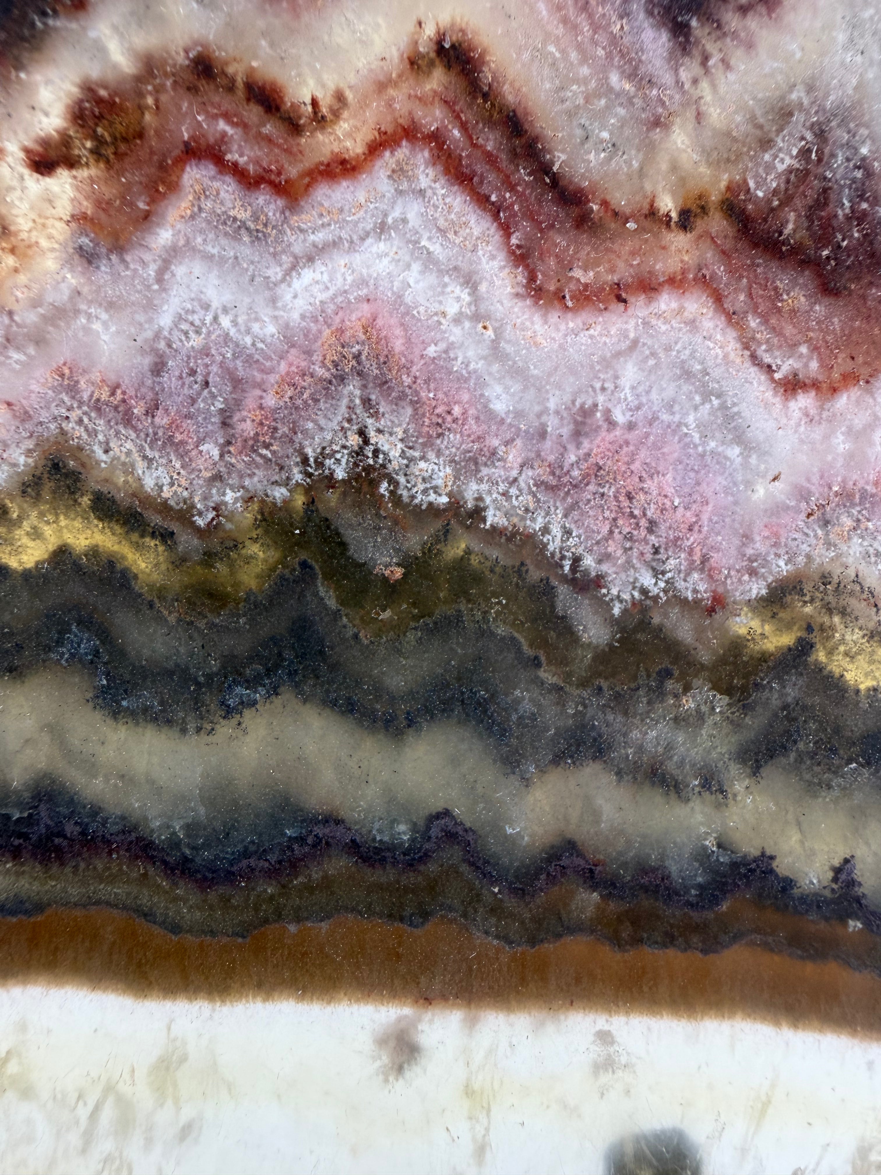 Banded Fluorite on Custom Stand