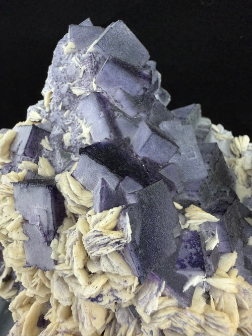 "QR Code" Fluorite with Petal Calcite, Guizhou, China