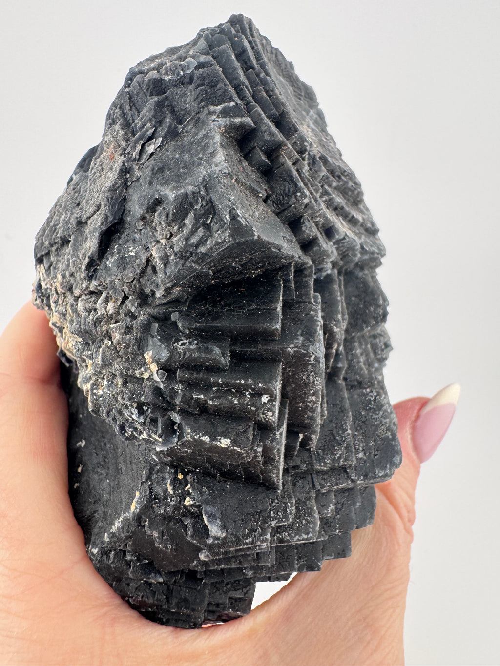 Black Rose Fluorite with Red UV Reaction, from Pakistan