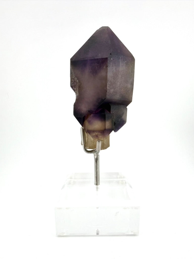 Phantom Elestial Amethyst over Quartz