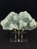 Blue "Sugar" fluorite with druzy quartz, Fujian, China