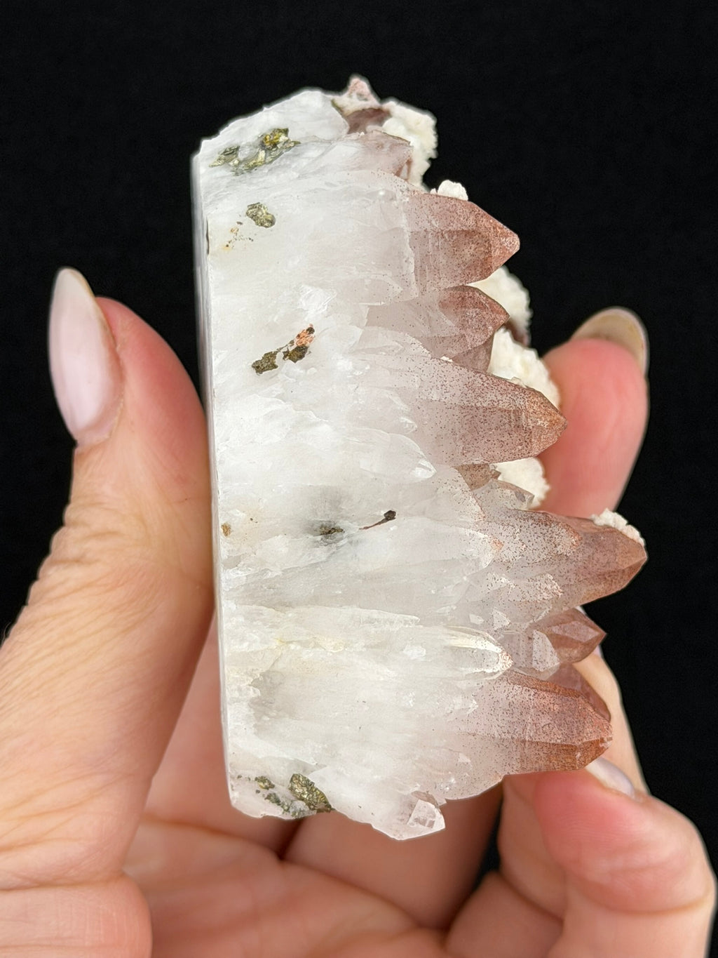 Strawberry Quartz with Dolomite & Pyrite – Jiangxi, China
