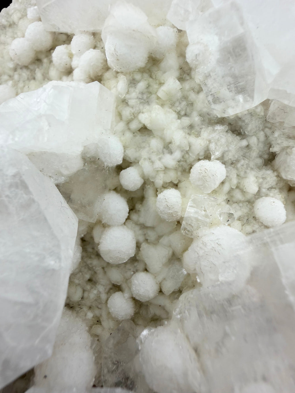 White Thomsonite with Clear Apophyllite – Jalgaon District, India