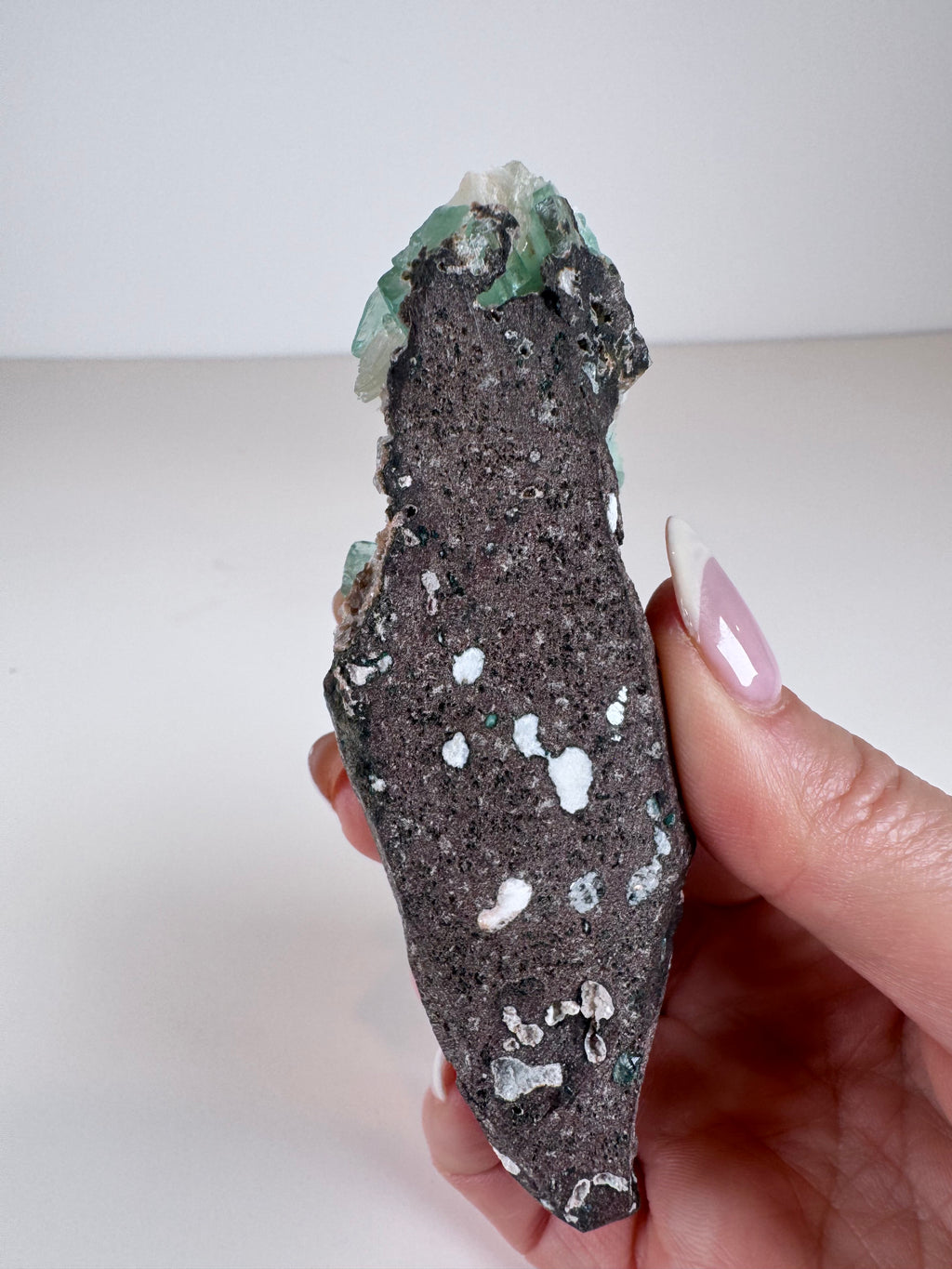 Deep Green Apophyllite, Stilbite and Chalcedony