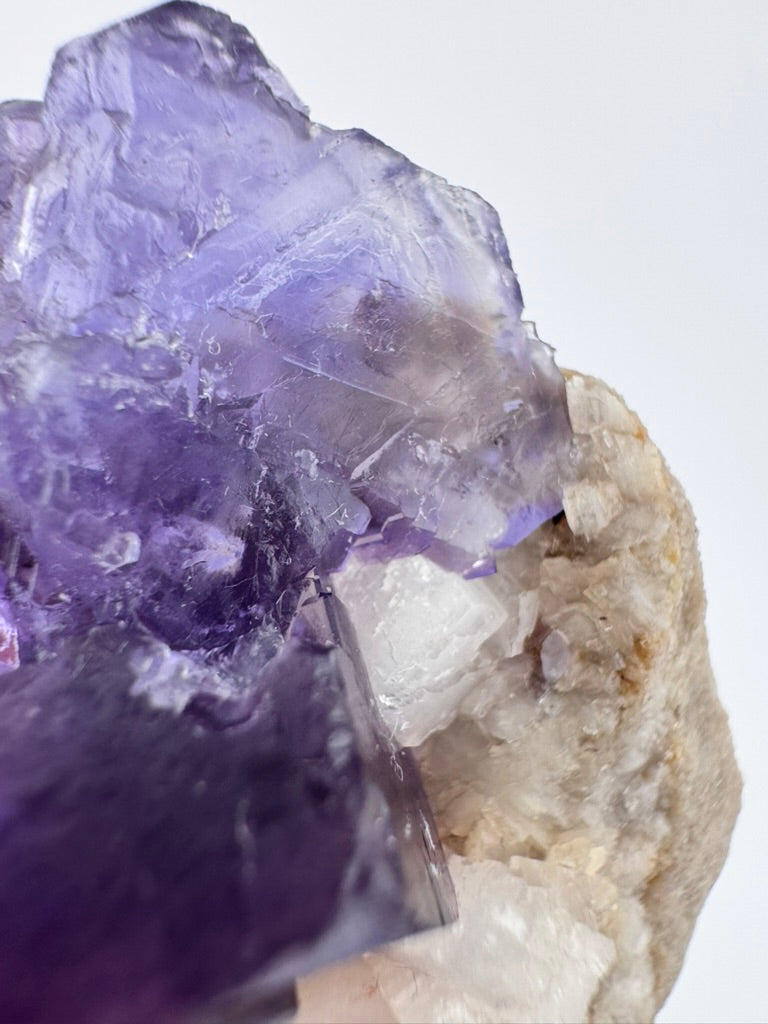 Purple Step Fluorite with Dolomite from Pakistan