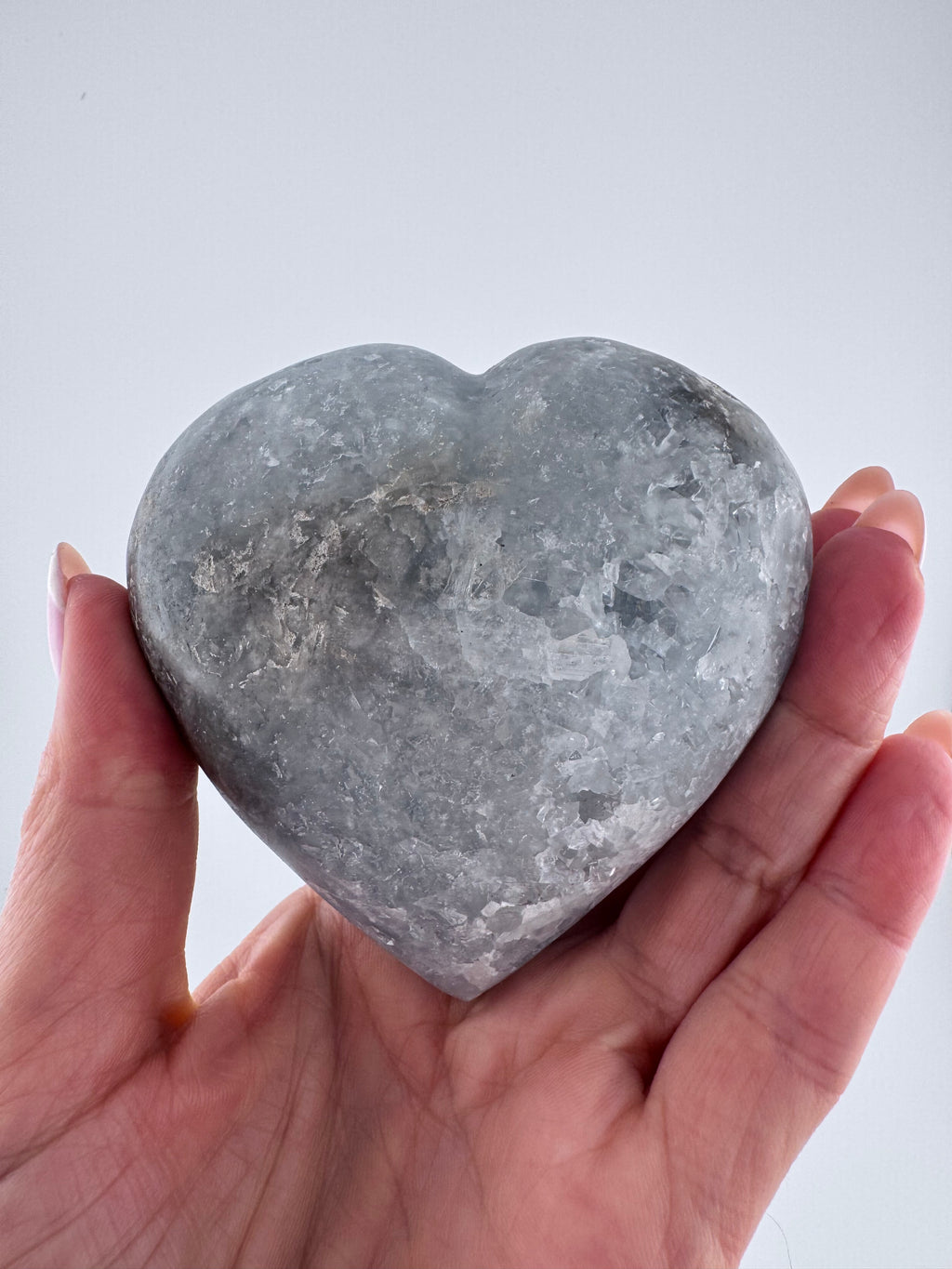 High Quality Blue Celestite Heart