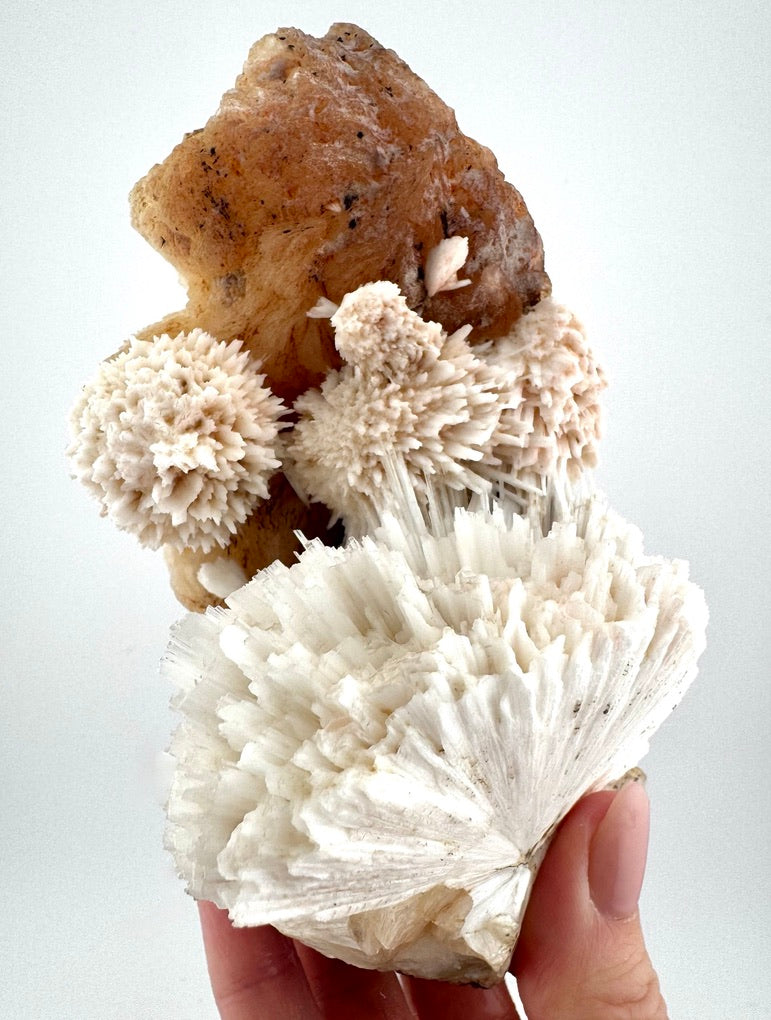 Scolecite with Peachy Stilbite
