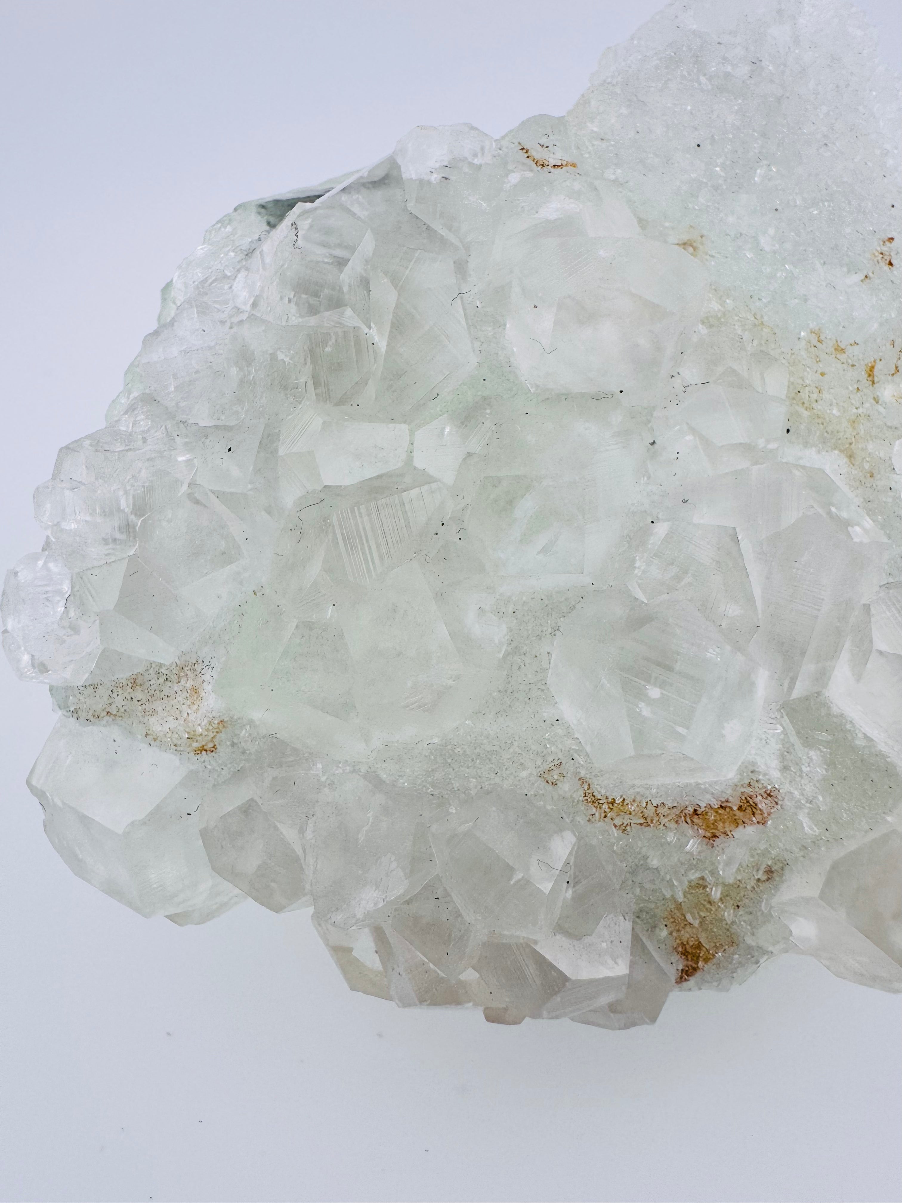 Green Fluorite with Benz Calcite from Fujian