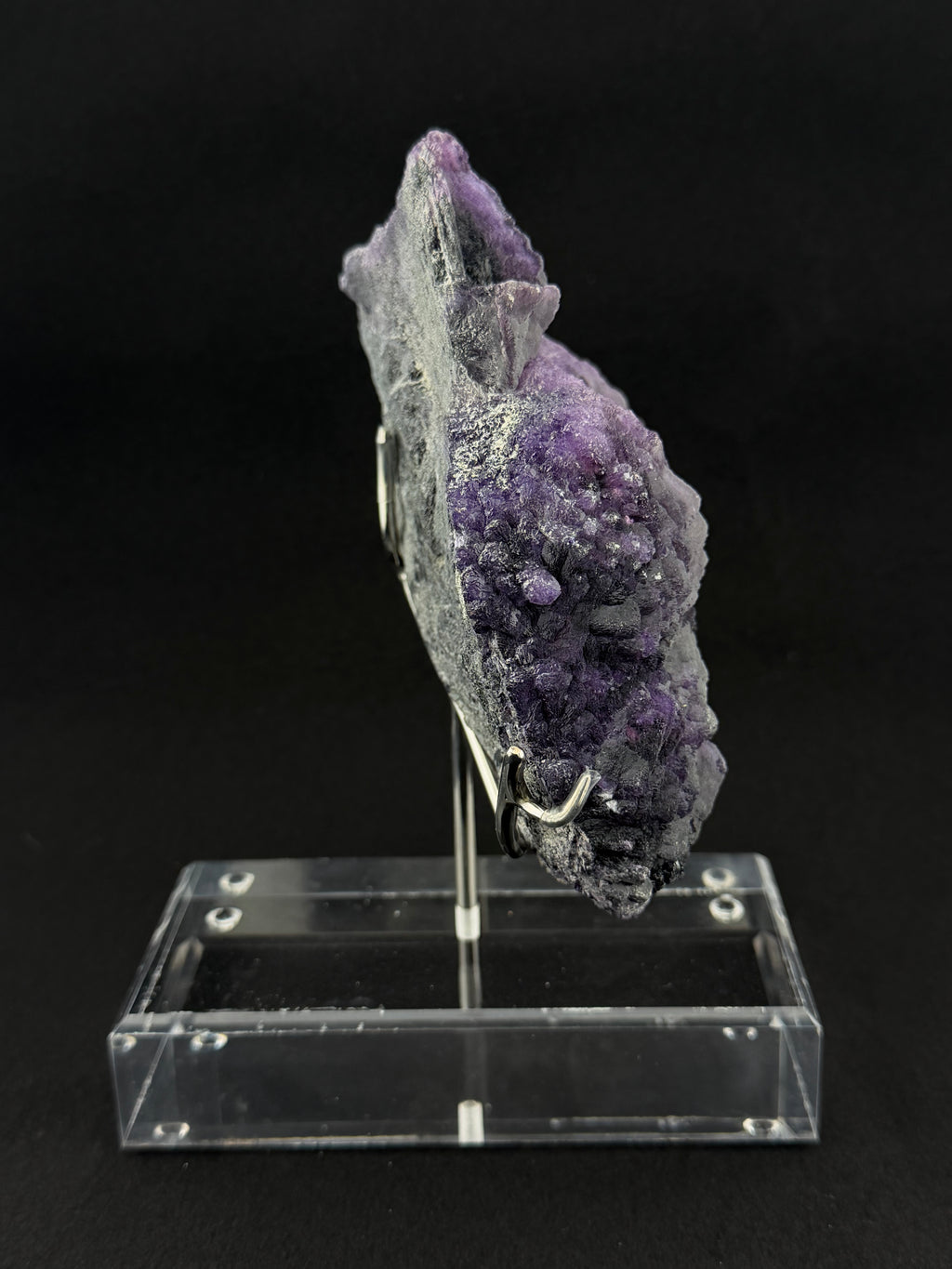 Purple Fluorite Specimen on Custom Stand – Henan, China