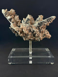 Pink Quartz with Feather and Petal Calcite, Specularite, Inner Mongolia, China