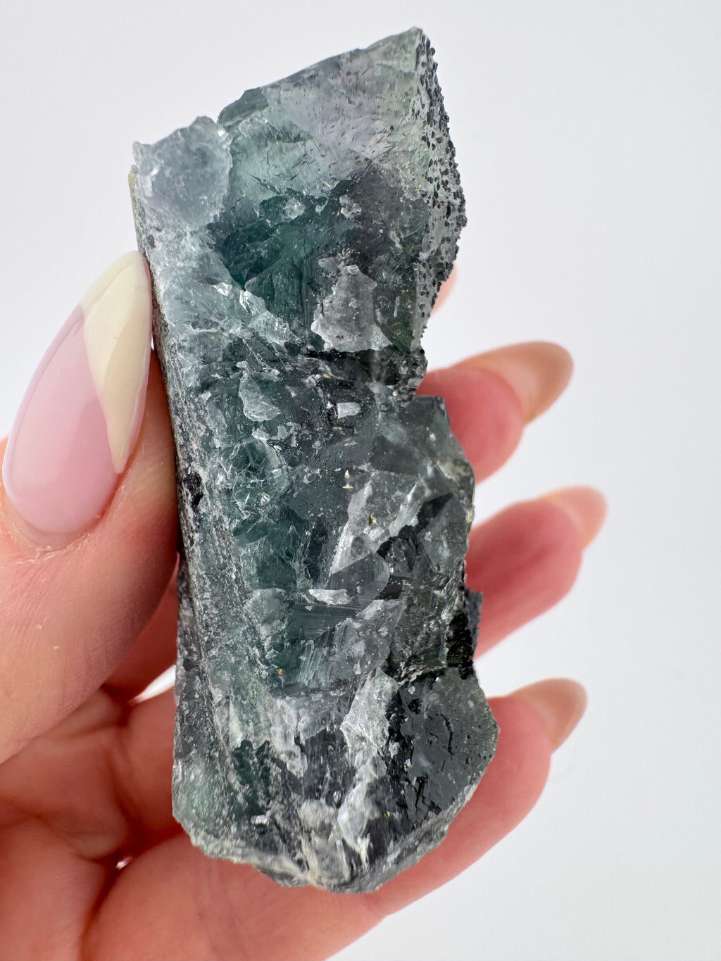 Golden Rutile Fluorite with Pyrite from Inner Mongolia