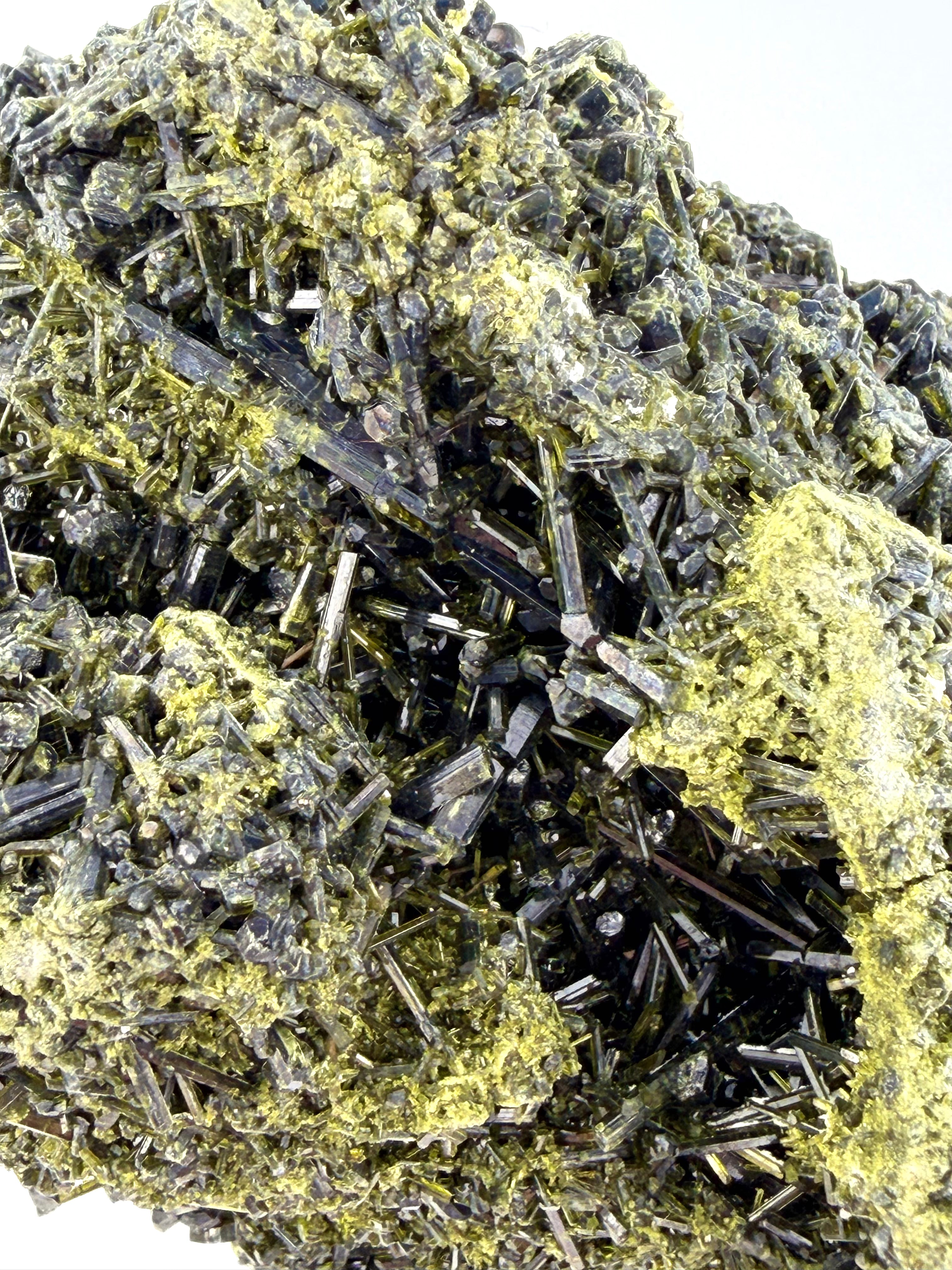 Green Tourmaline with Epidote