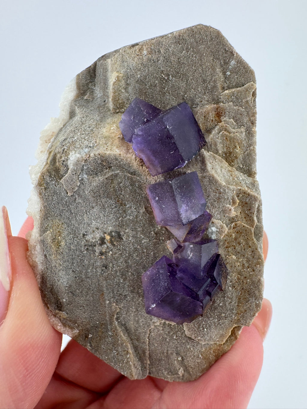 Purple Step Fluorite with Dolomite from Pakistan