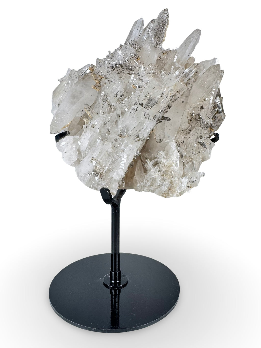 Quartz, Apophyllite with Hubeite
