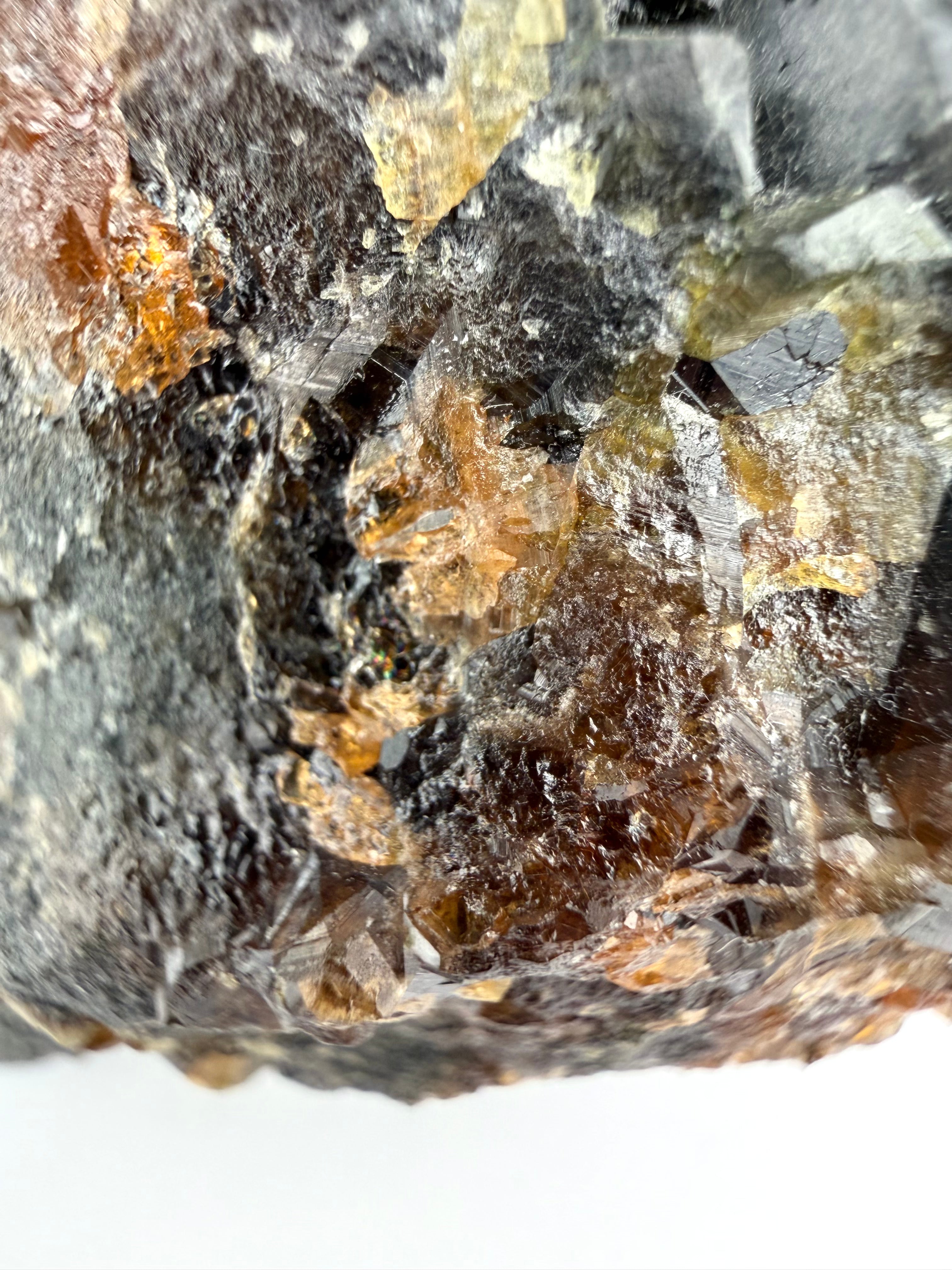 Galena, Garnet, Calcite & Quartz