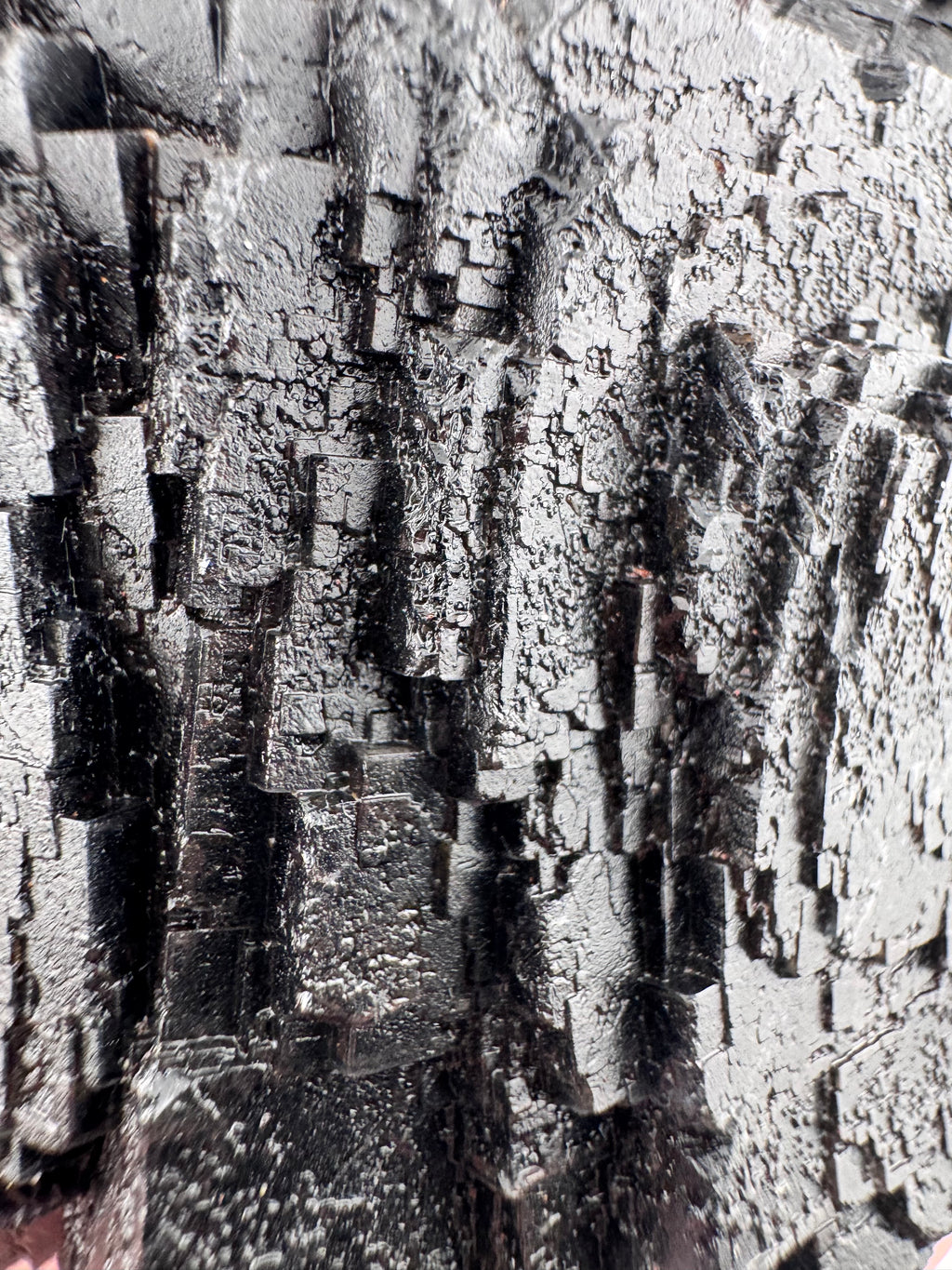 Black Rose Fluorite with Red UV Reaction, from Pakistan