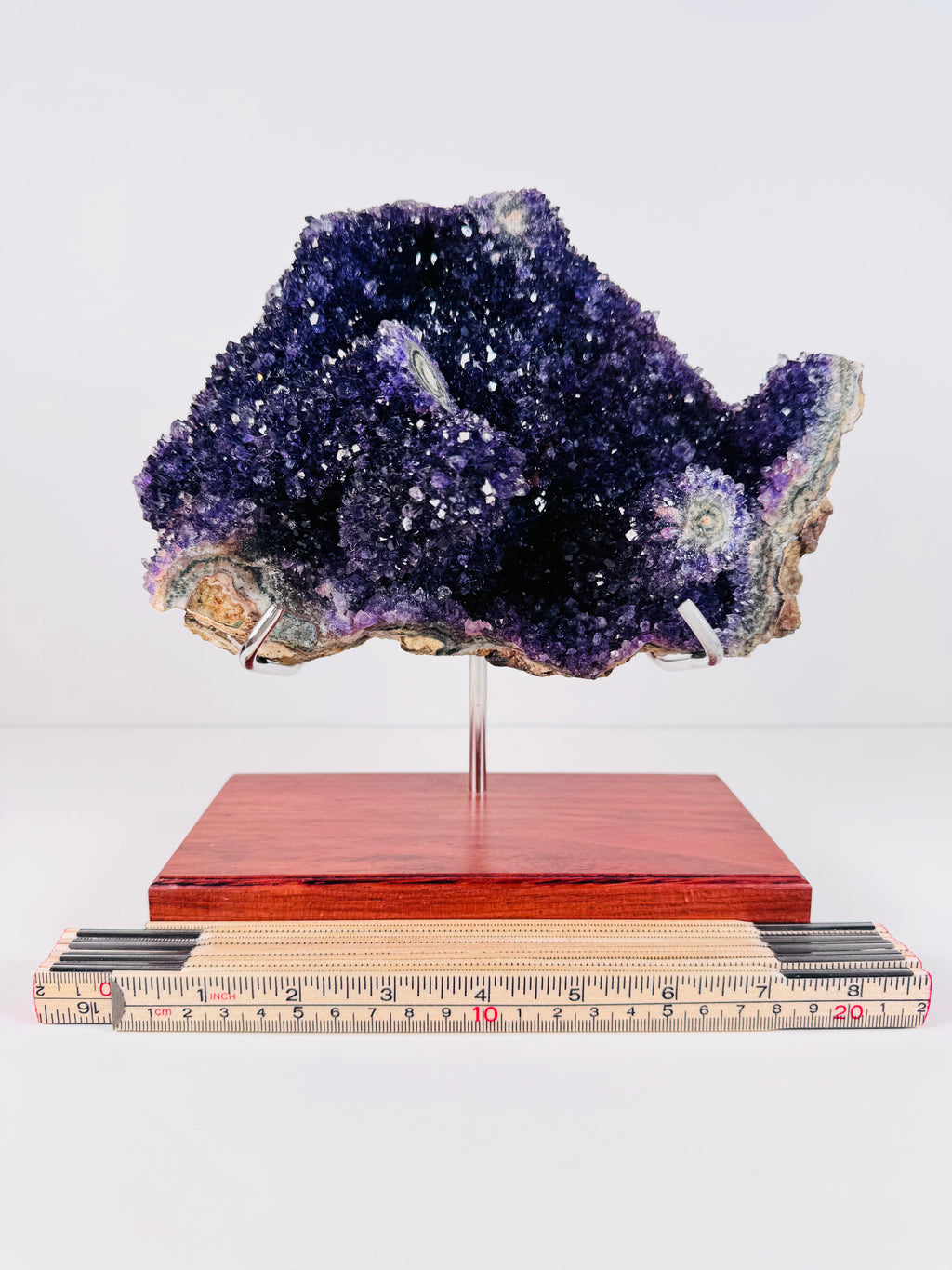 Amethyst with Orbicular Agate Eyes, from Brazil