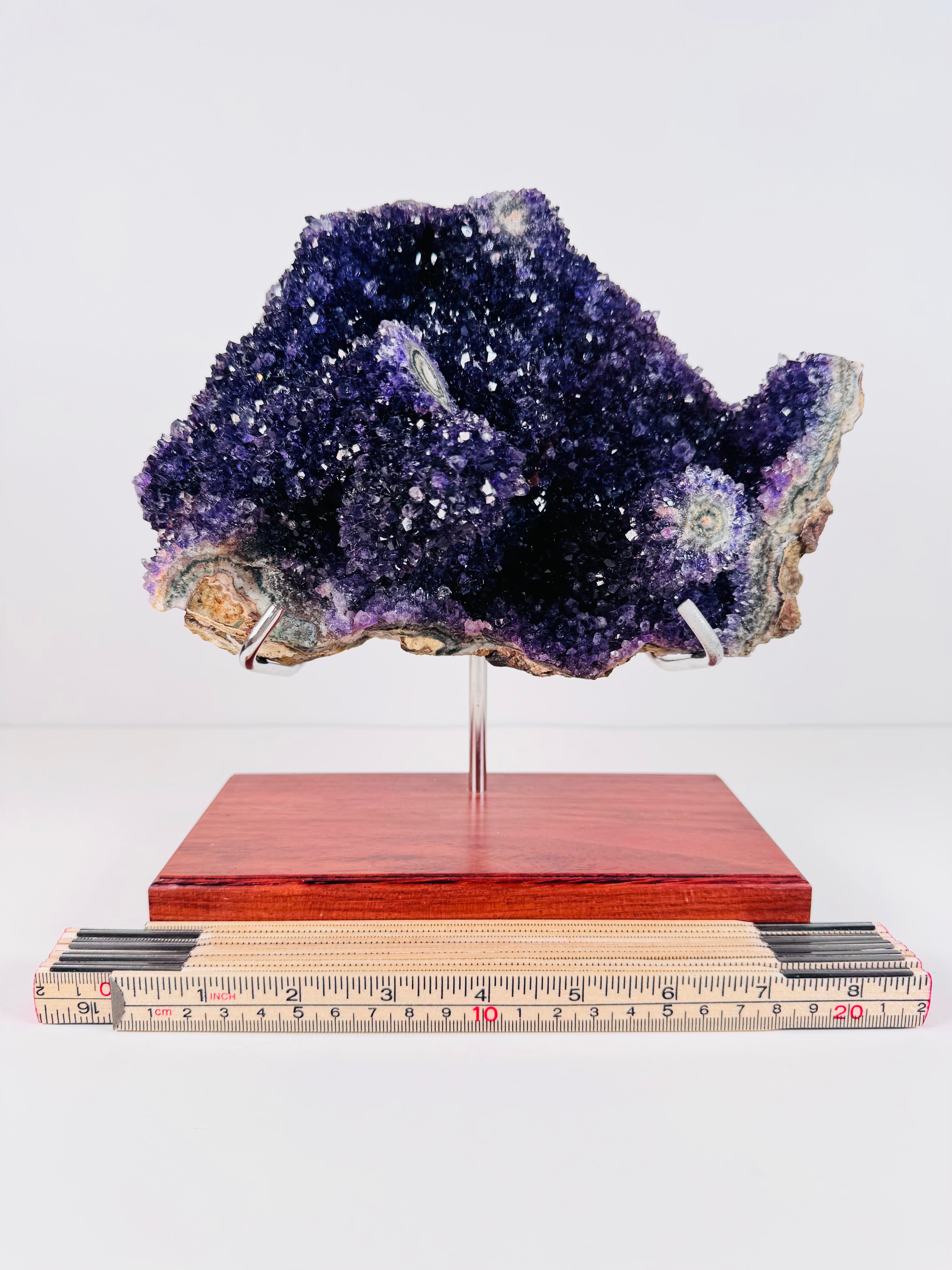 Amethyst with Orbicular Agate Eyes, from Brazil