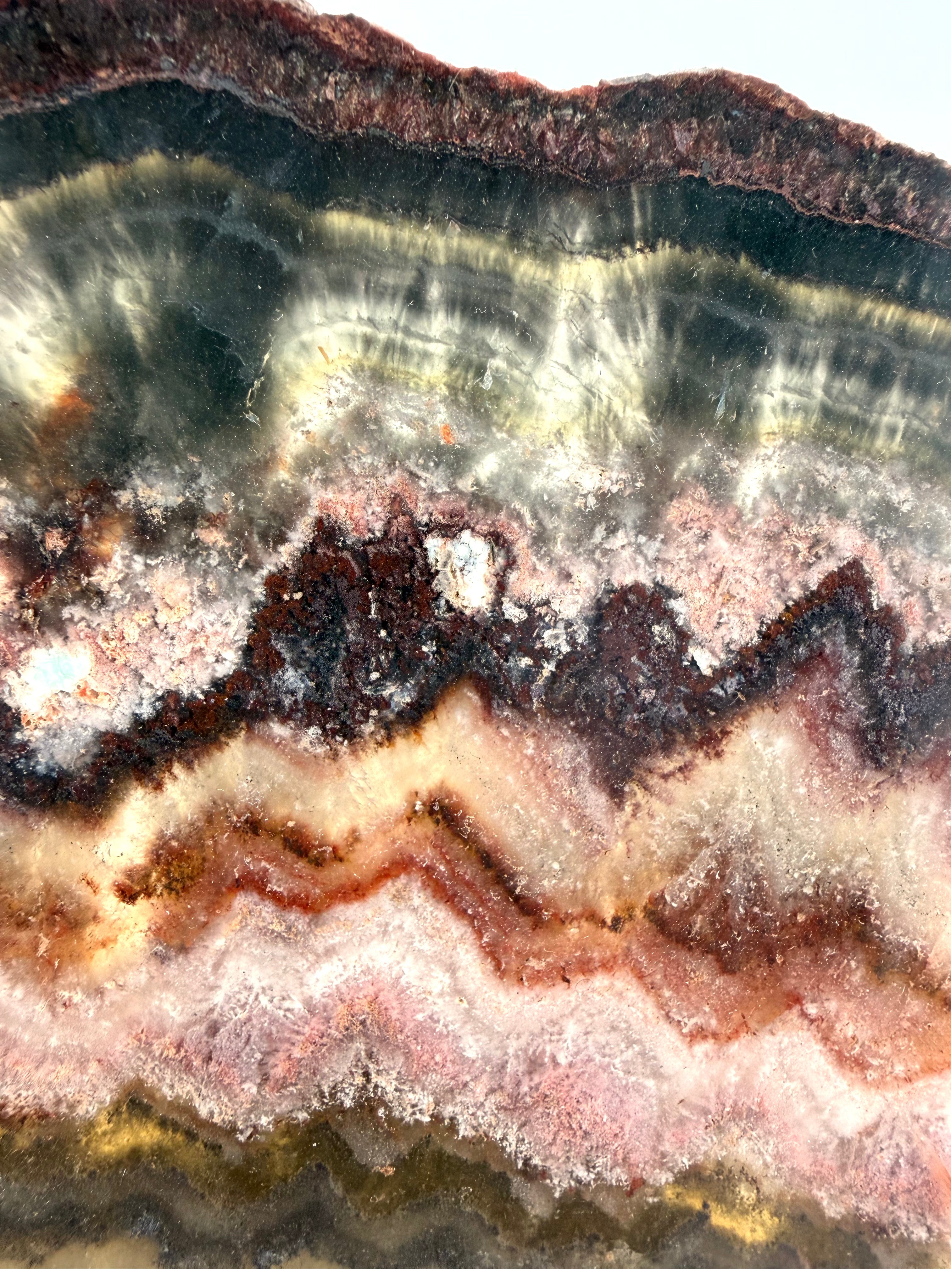 Banded Fluorite on Custom Stand