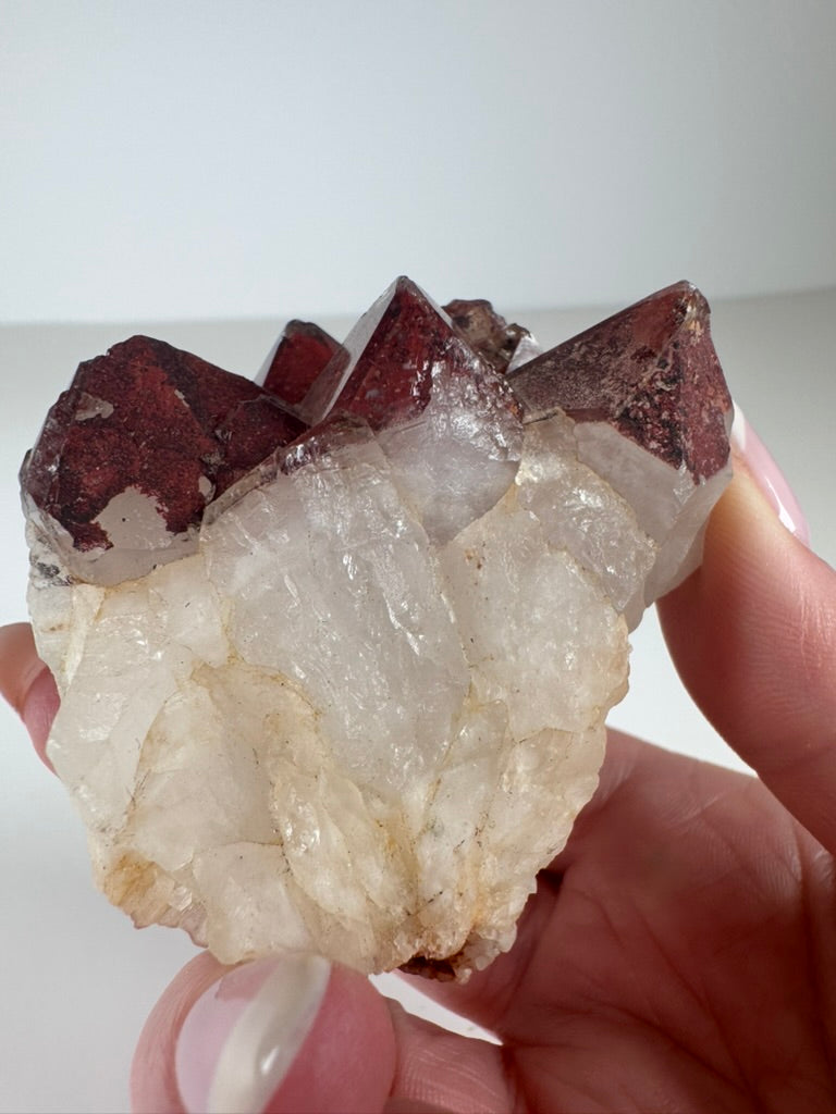 Hematite-Stained Quartz Cluster