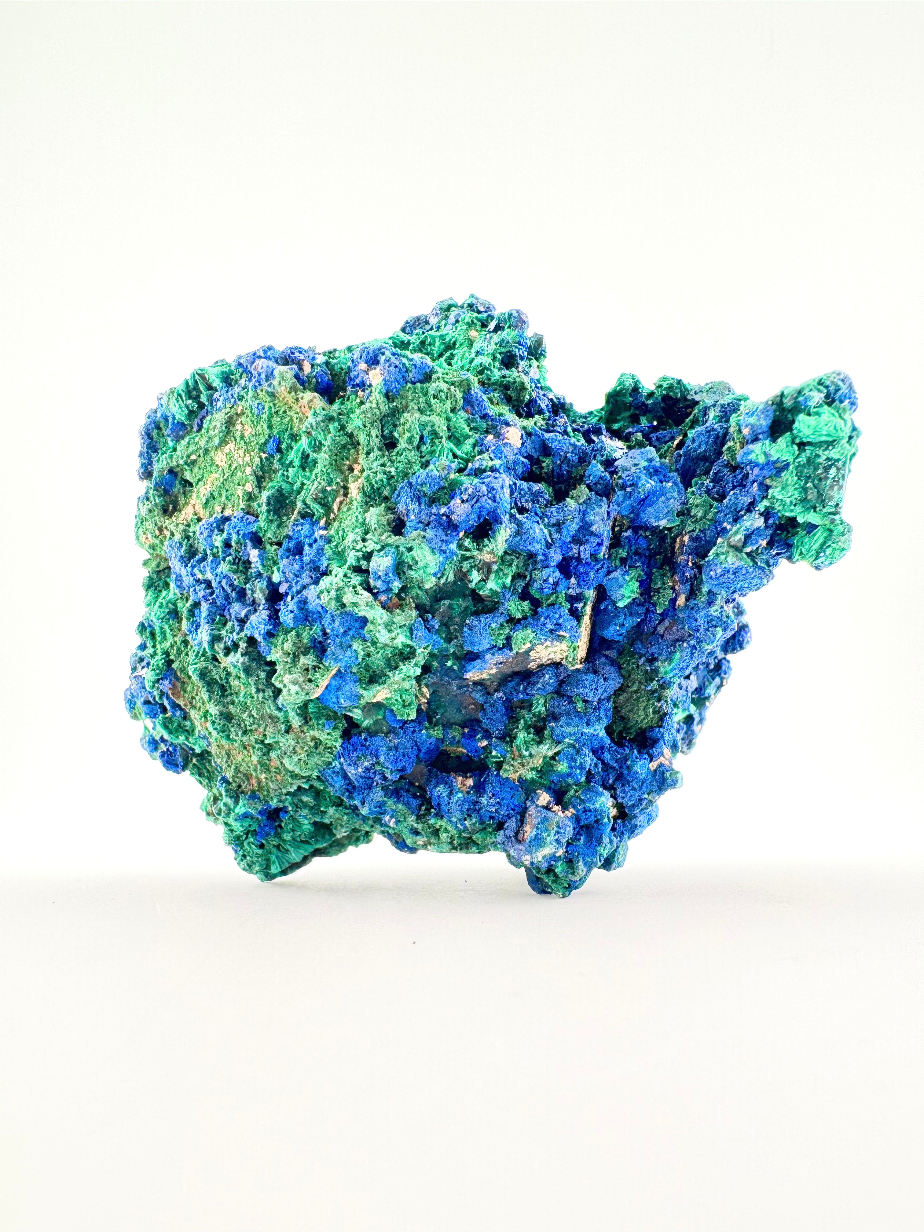 Azurite with Malachite